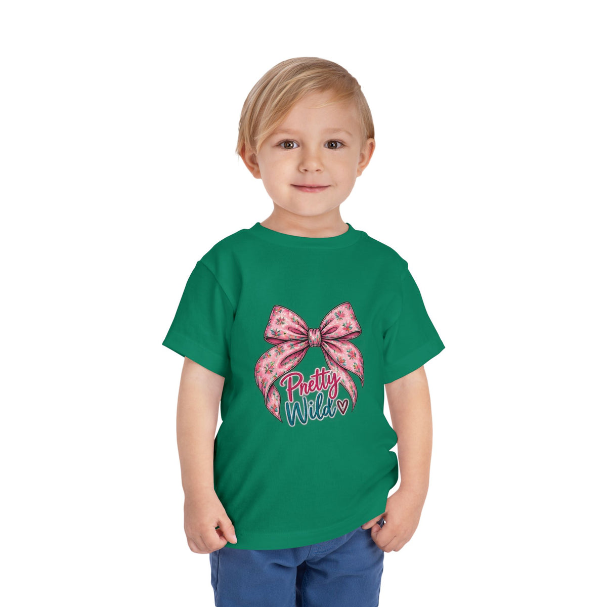 Toddler Tee — Pretty Wild Pink Bow Graphic