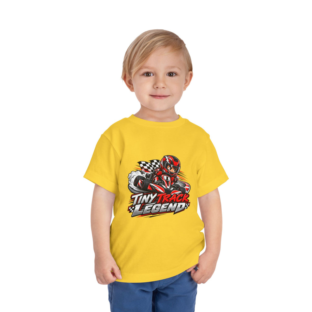 Toddler Tee — "Tiny Track Legend" Racing Car Graphic