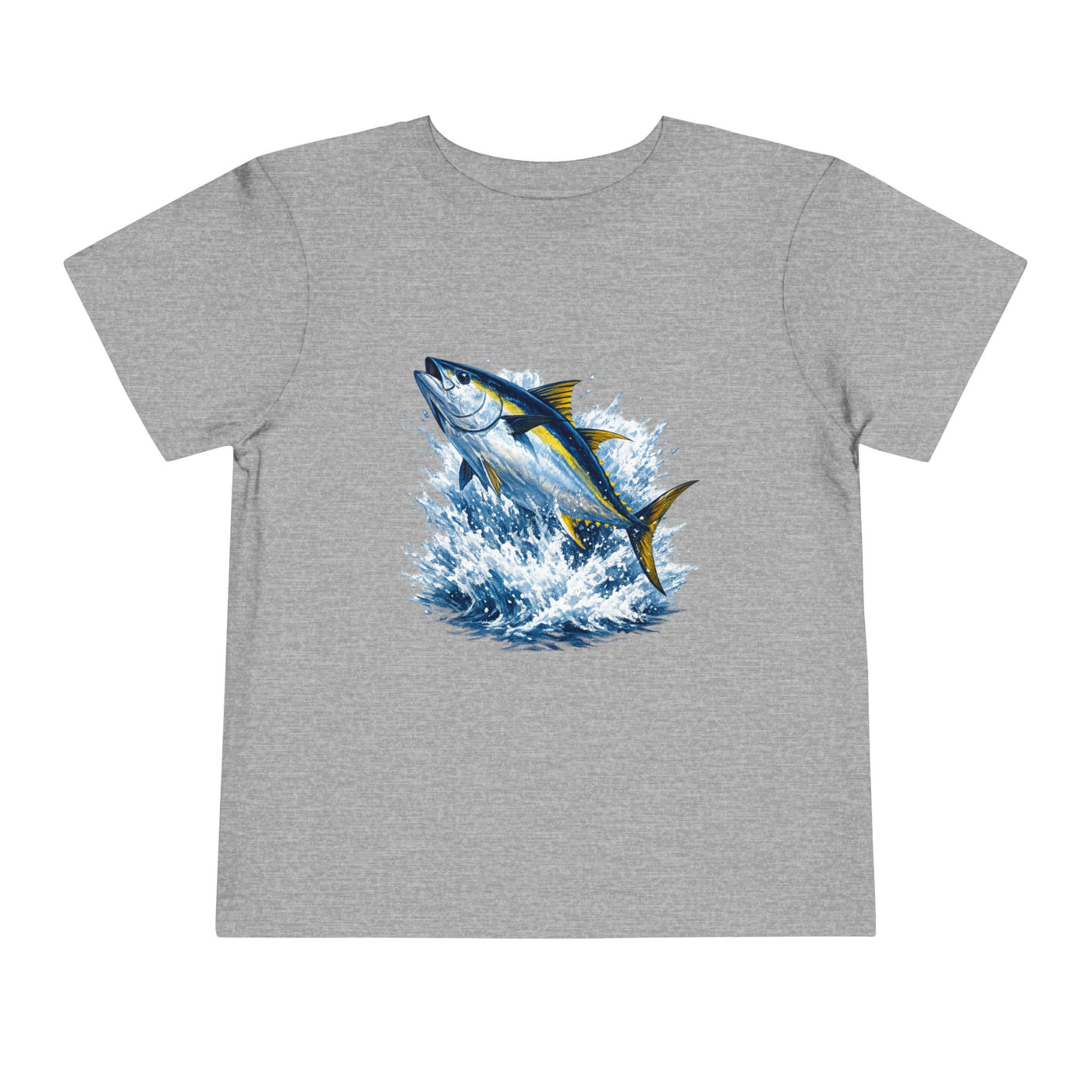 Toddler Tee — Leaping Yellowfin Tuna Splash Graphic
