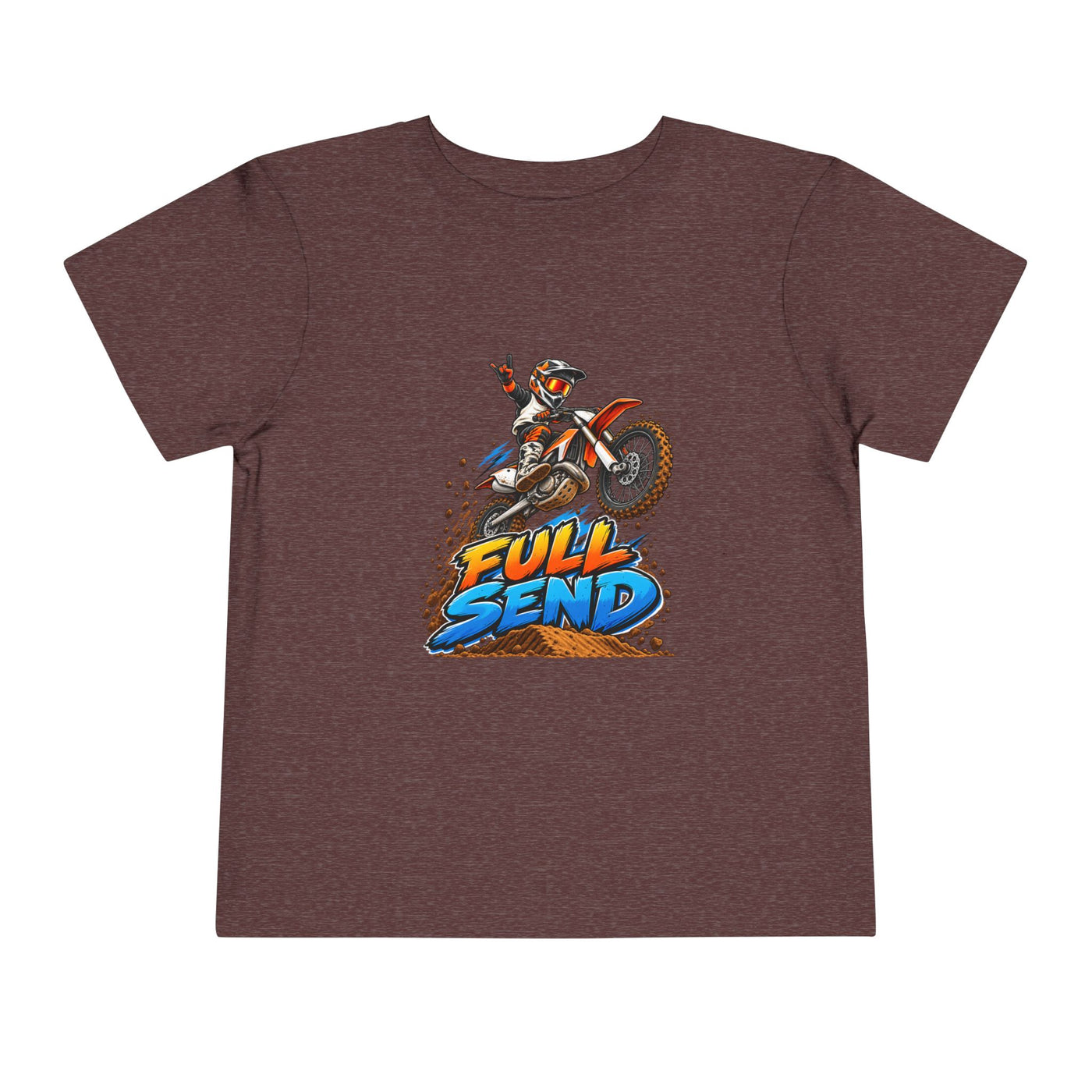 Toddler Tee — "Full Send" Dirt Bike Graphic