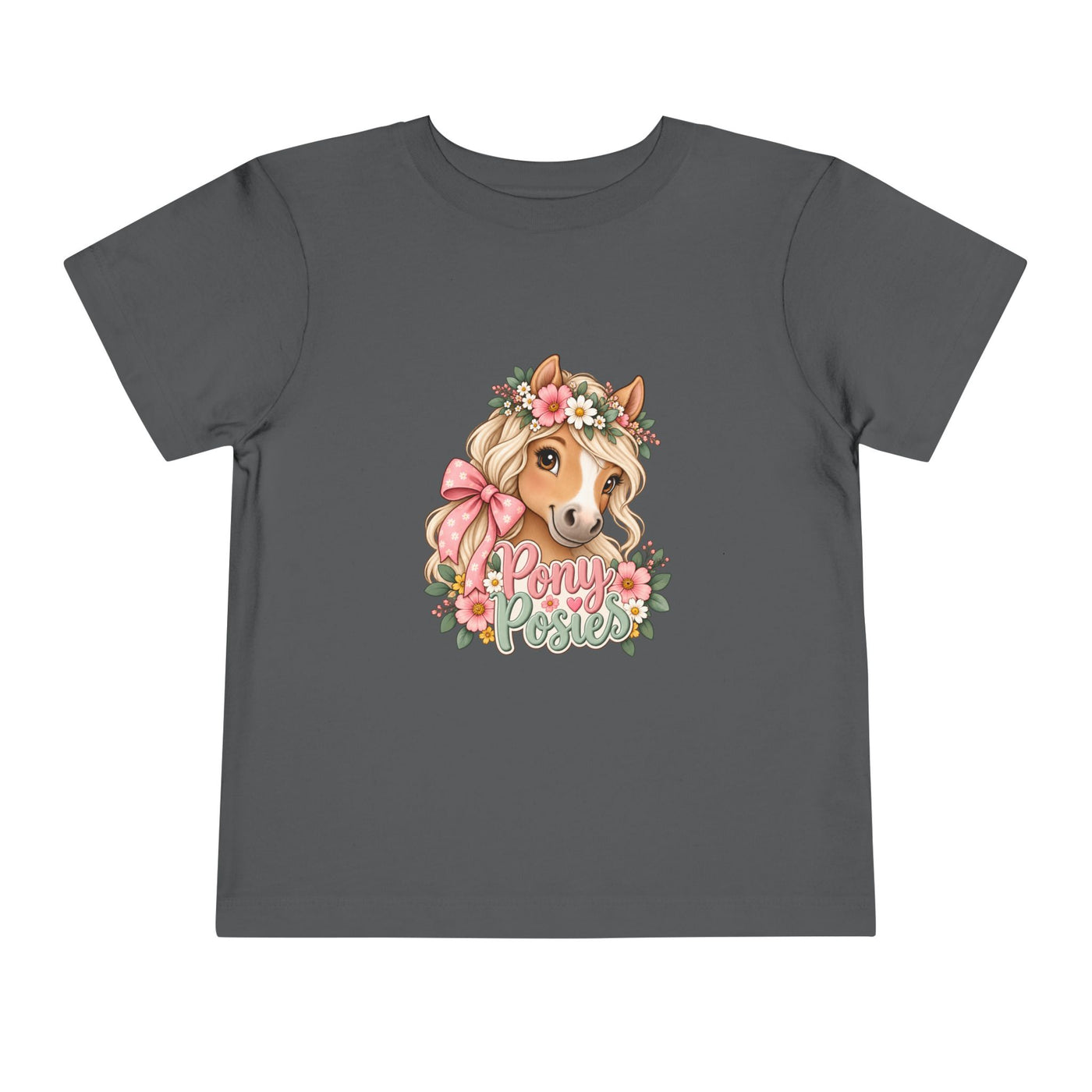 Toddler Tee — Floral Corgi "Pony Posse" Cute Dog Graphic