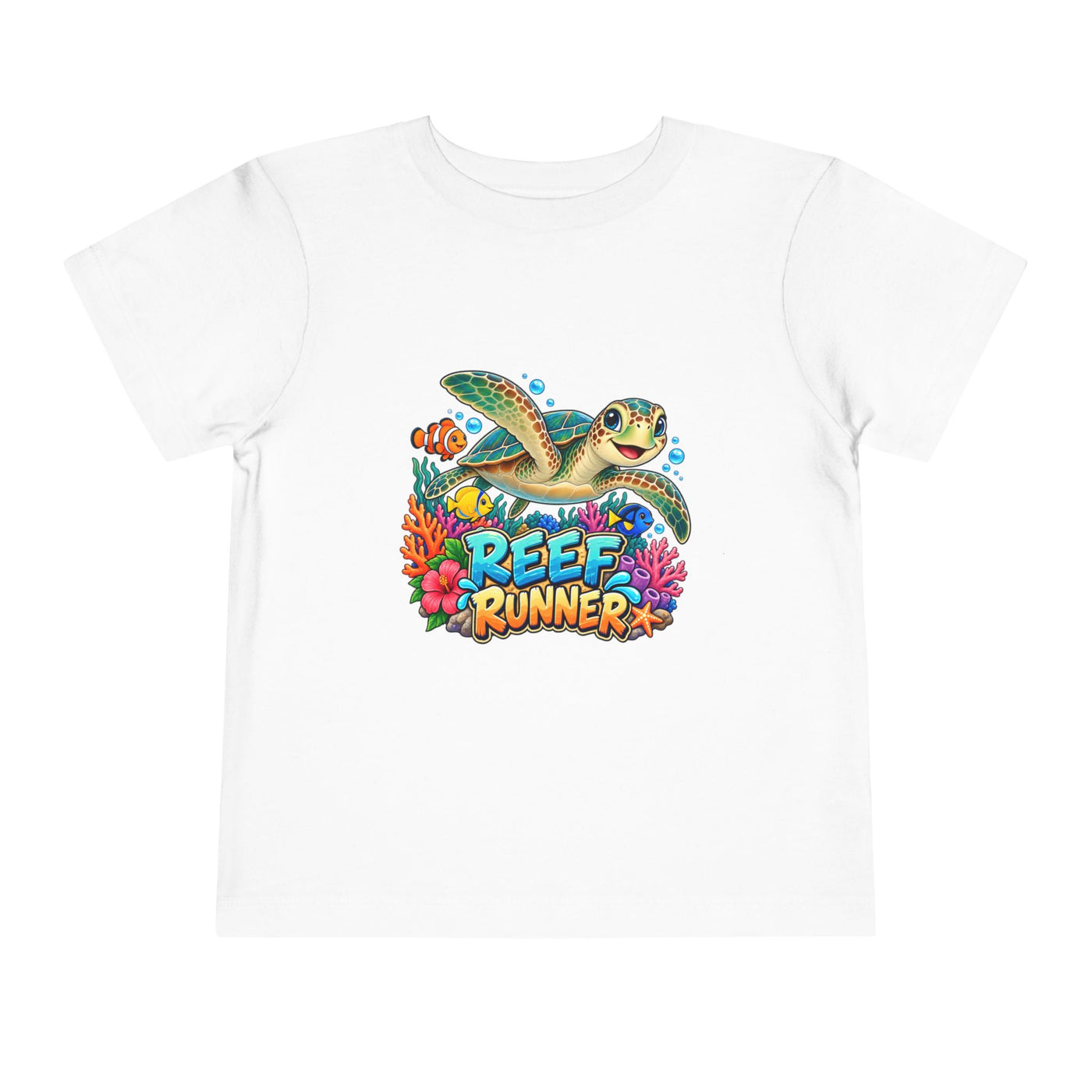 Reef Runner Toddler Tee — Sea Turtle Graphic Shirt for Kids