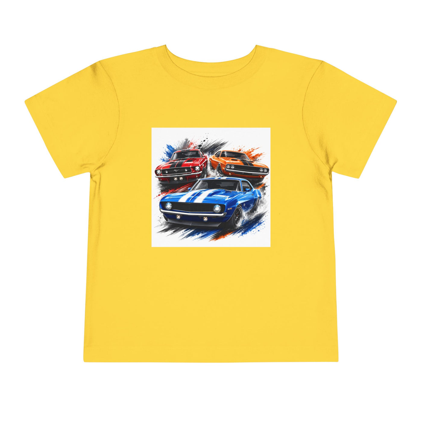 Toddler Tee — Classic Muscle Cars Race Graphic