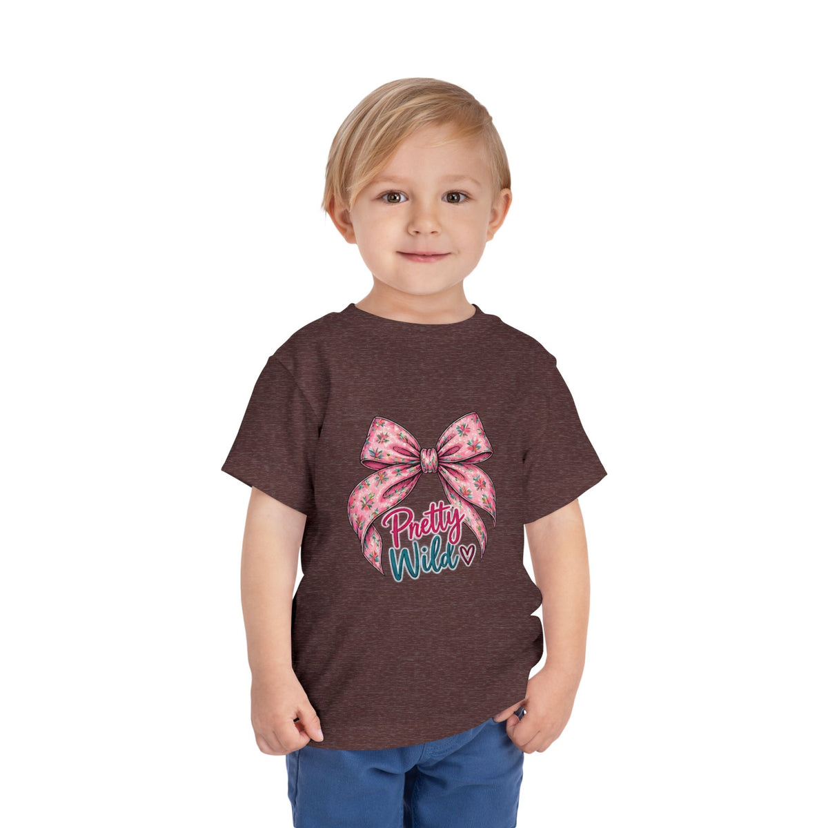 Toddler Tee — Pretty Wild Pink Bow Graphic