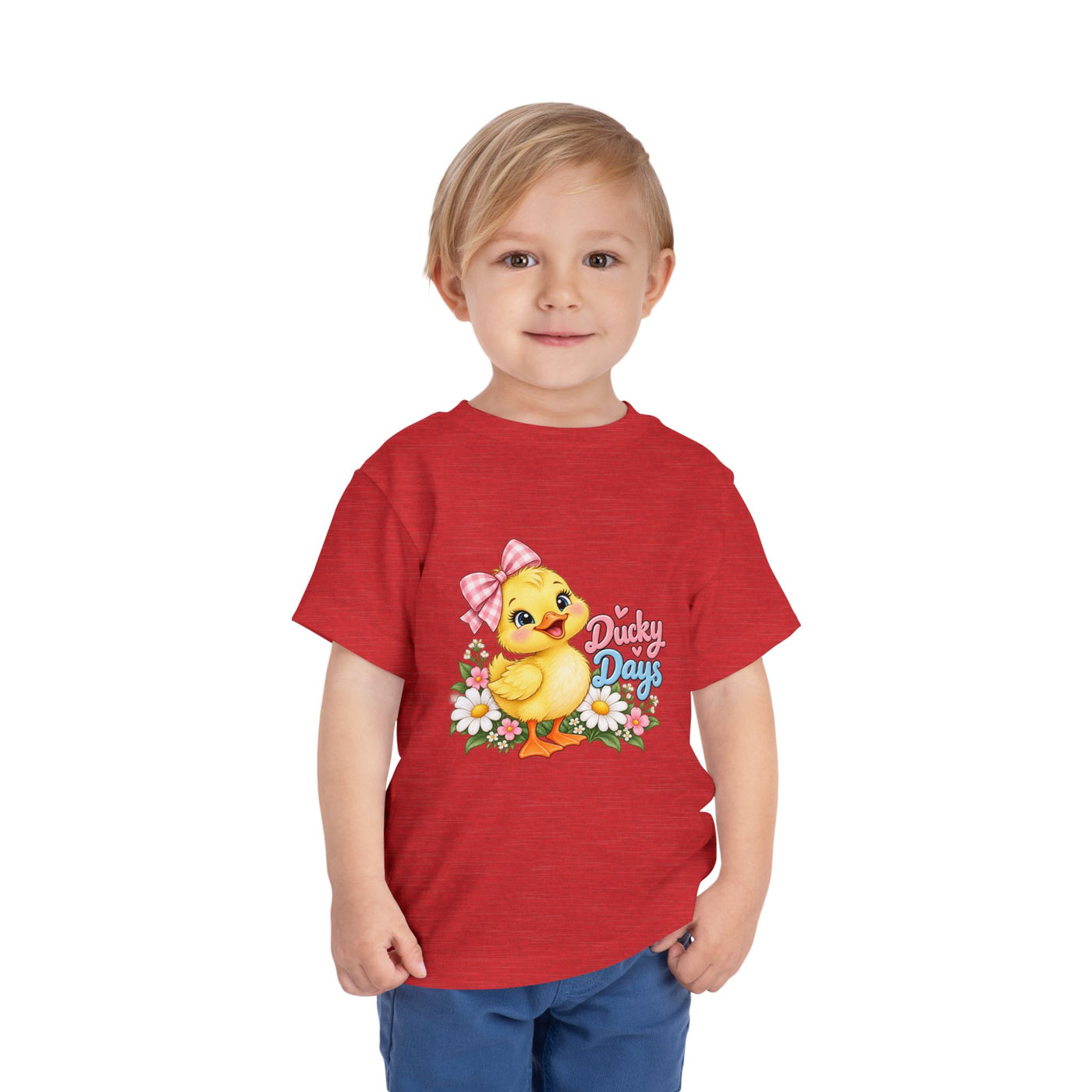Toddler Tee — "Ducky Days" Cute Duckling Floral Baby Shirt