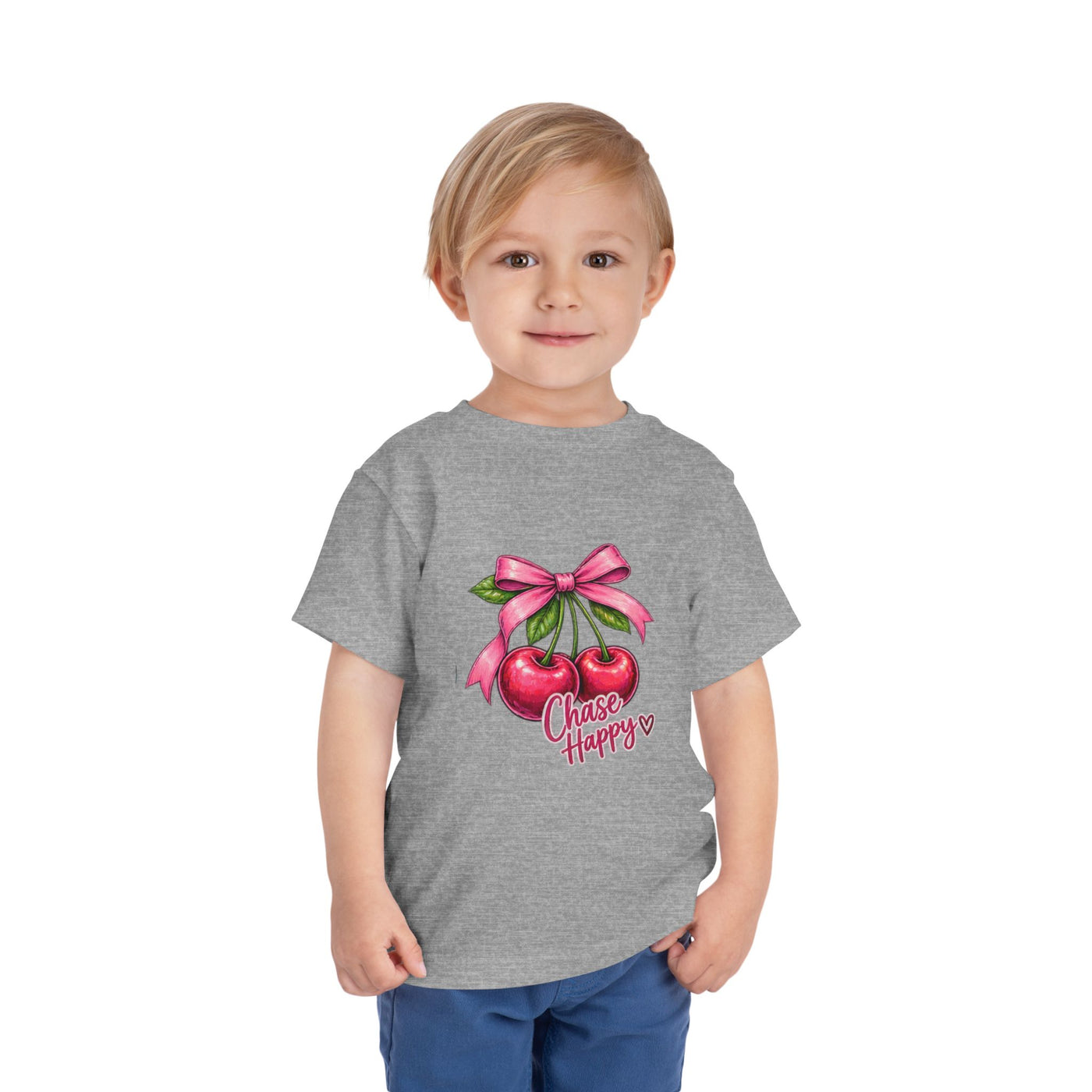 Toddler Tee - "Chase Happy" Cherries Graphic