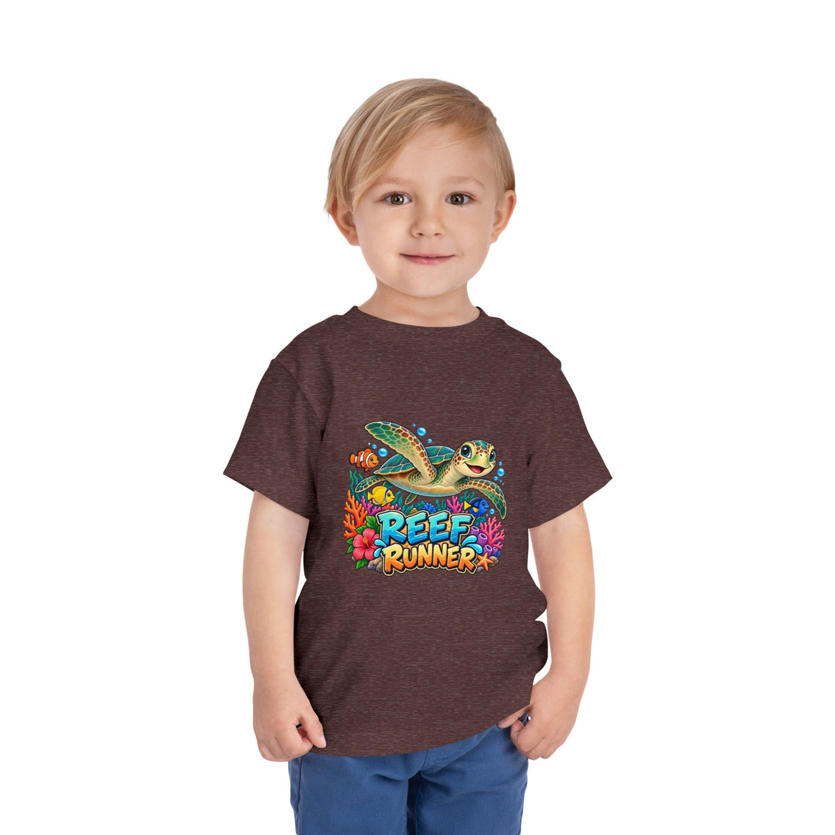 Reef Runner Toddler Tee — Sea Turtle Graphic Shirt for Kids