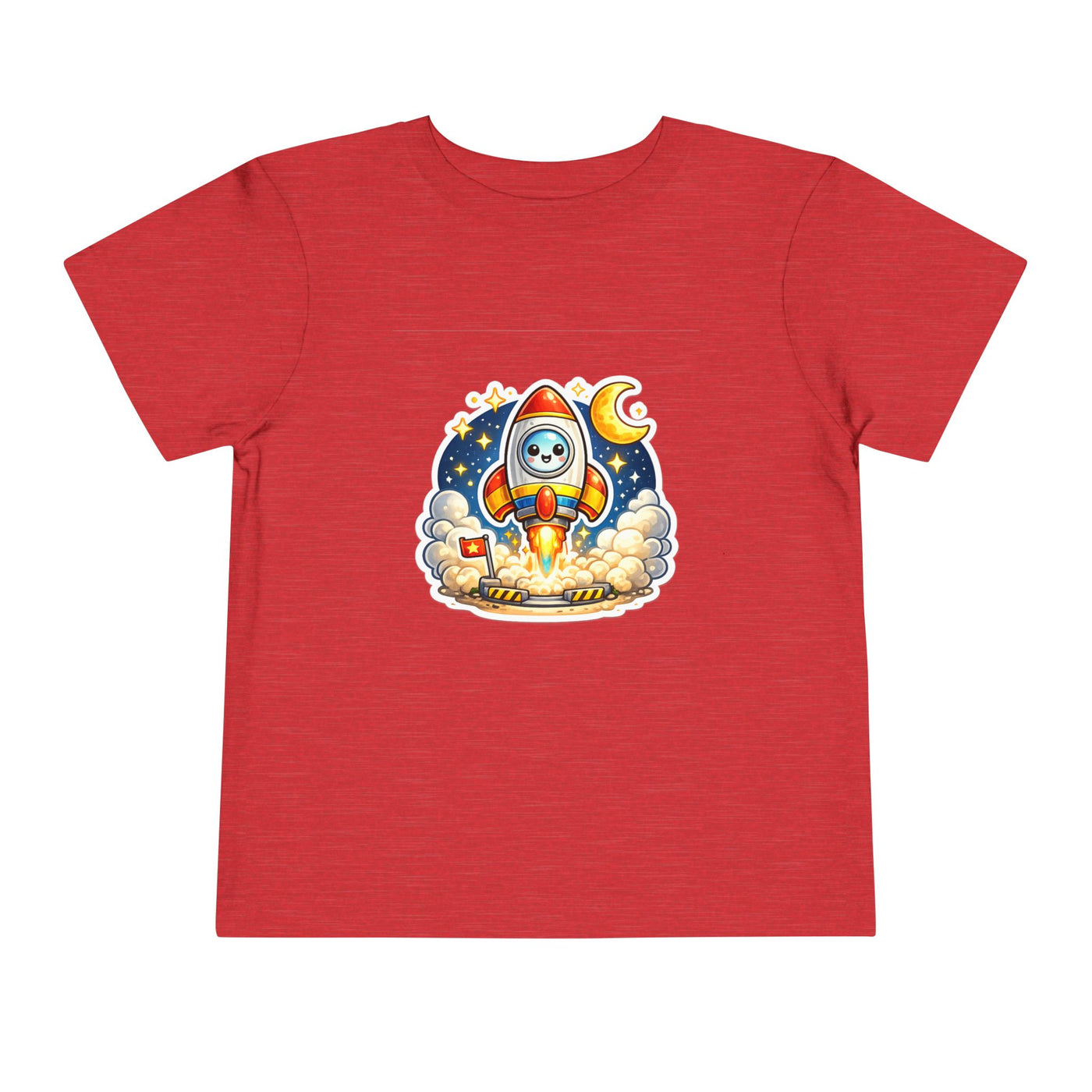 Toddler Tee — Cute Rocket Astronaut Launch Graphic
