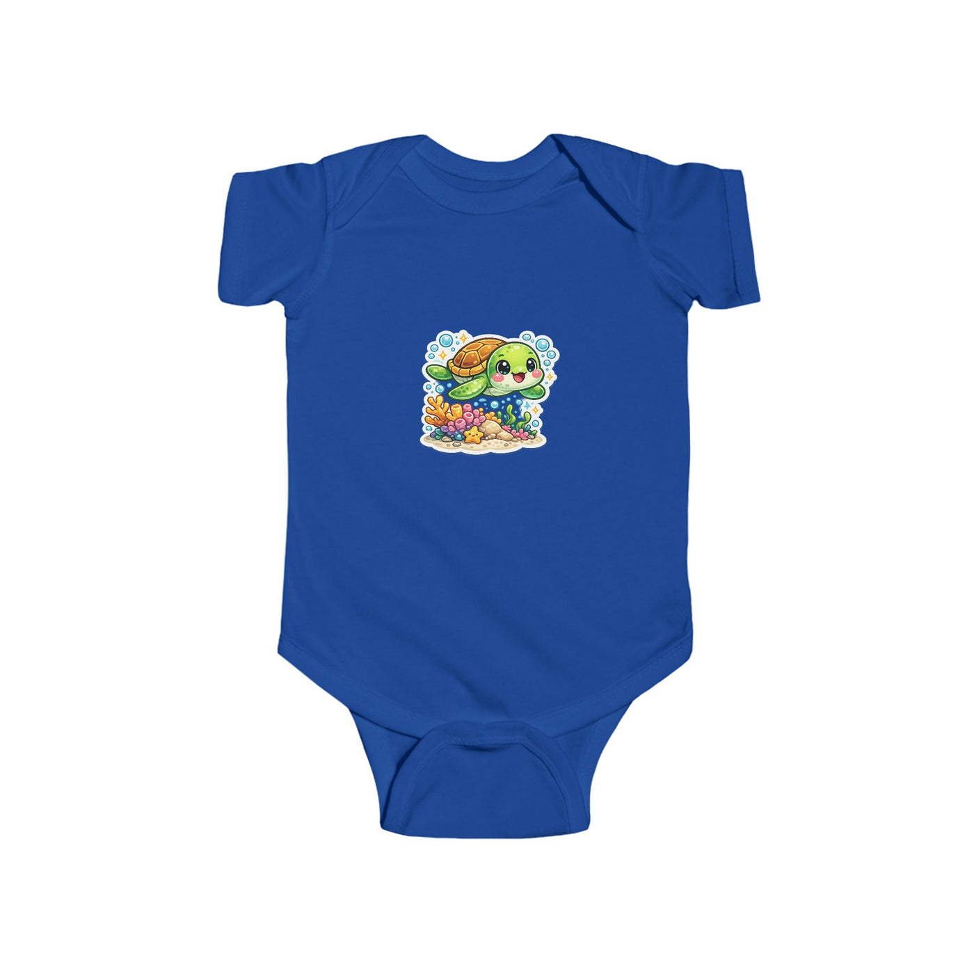 Baby Bodysuit – Cute Sea Turtle & Seashells Infant Onesie