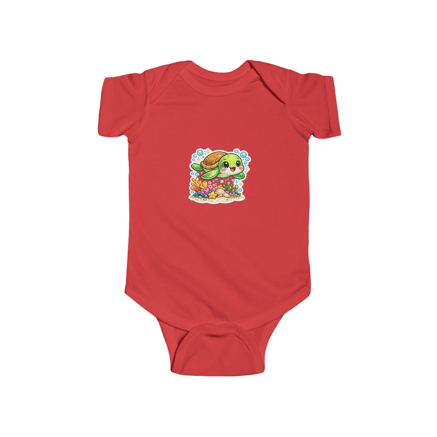Baby Bodysuit – Cute Sea Turtle & Seashells Infant Onesie