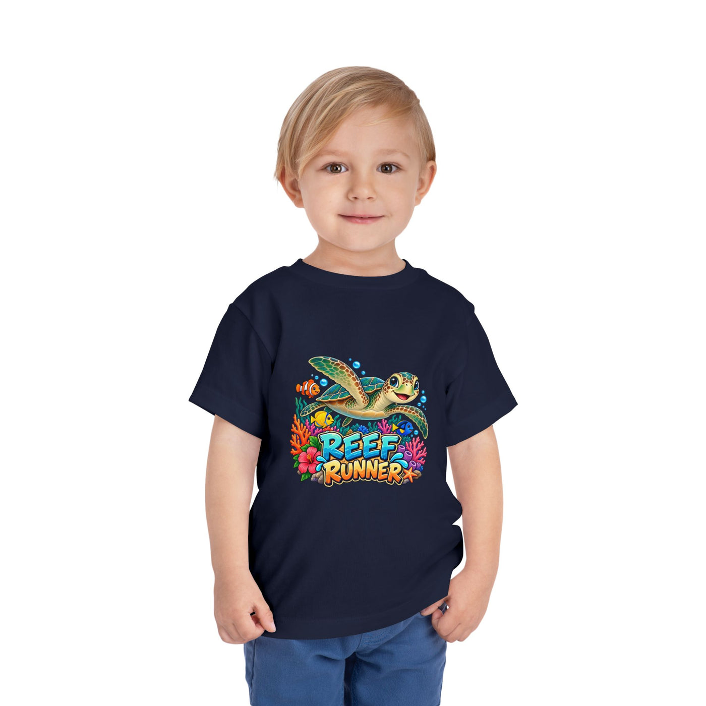 Reef Runner Toddler Tee — Sea Turtle Graphic Shirt for Kids