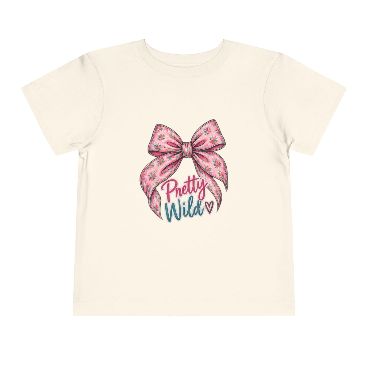 Toddler Tee — Pretty Wild Pink Bow Graphic