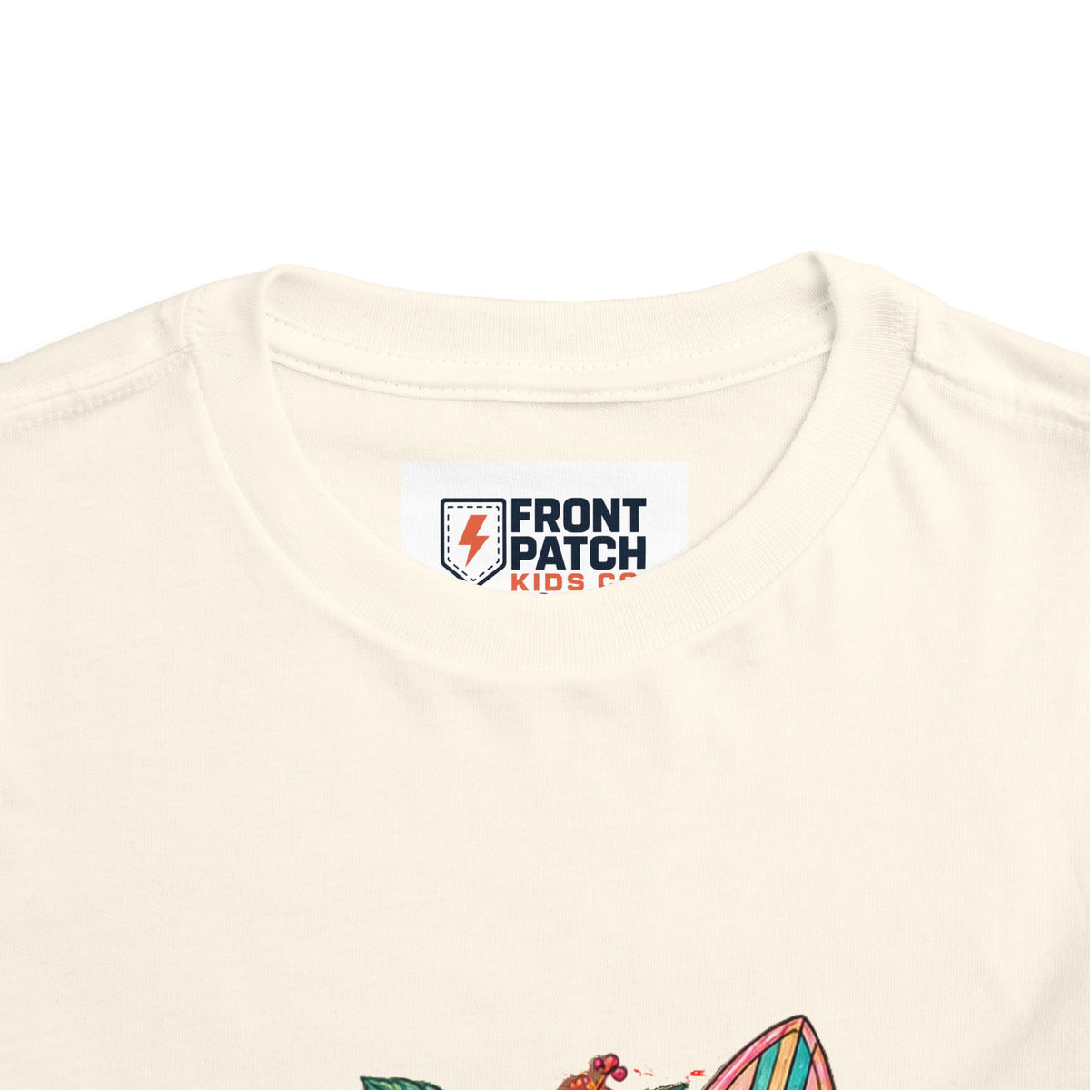 Toddler Tee — "Saltwater Girl" Surf & Hibiscus Beach Graphic