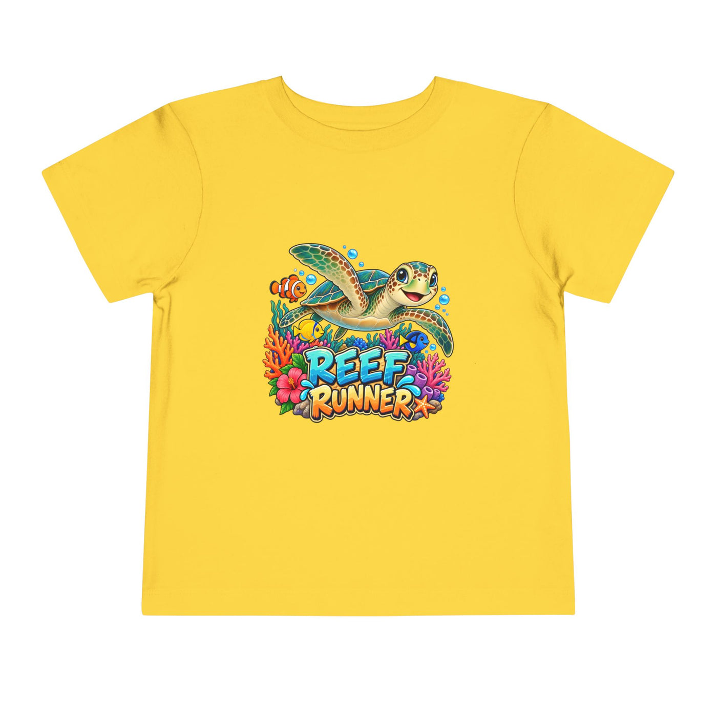 Reef Runner Toddler Tee — Sea Turtle Graphic Shirt for Kids