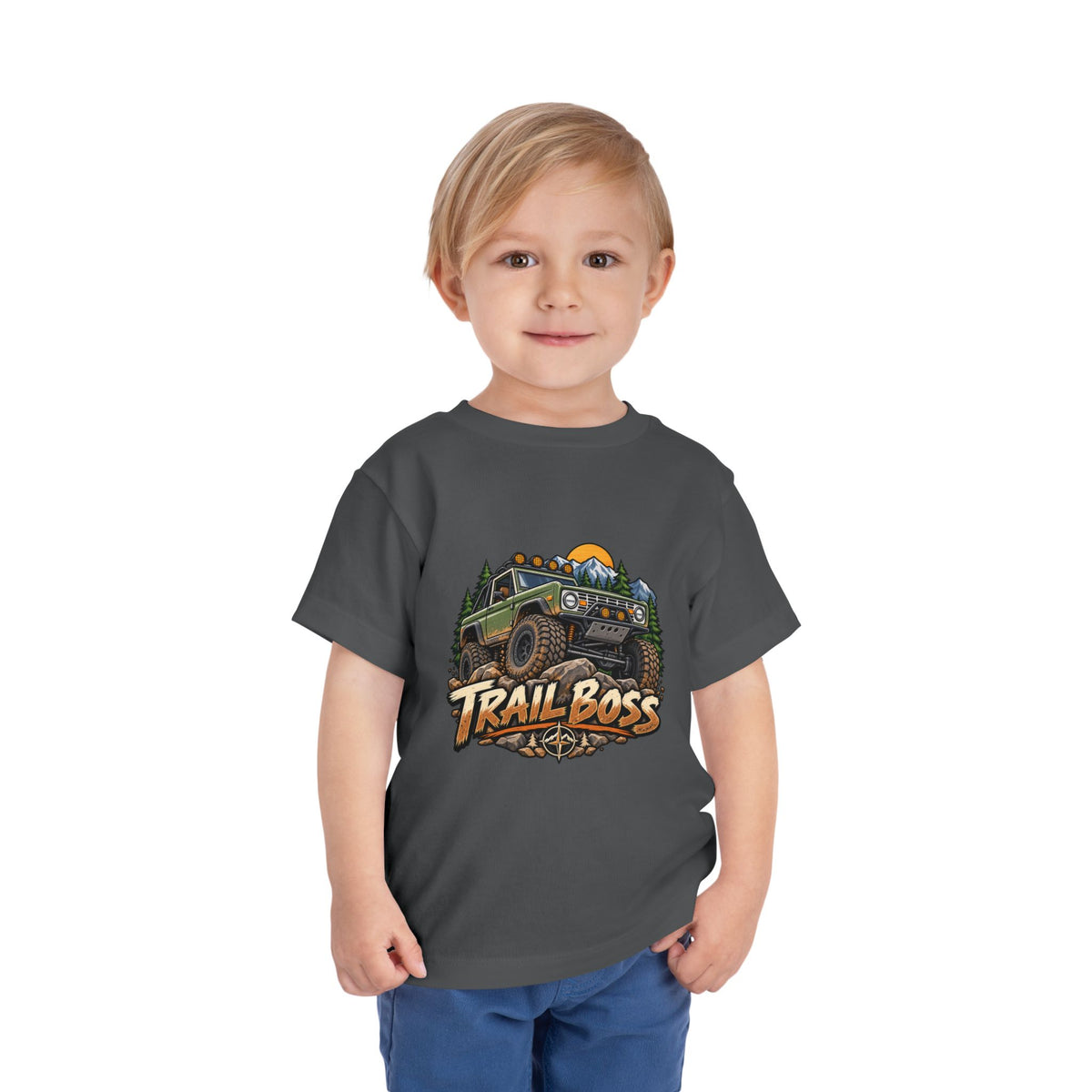 Toddler Tee - 'Trail Boss' Off-Road Jeep Graphic Shirt for Kids