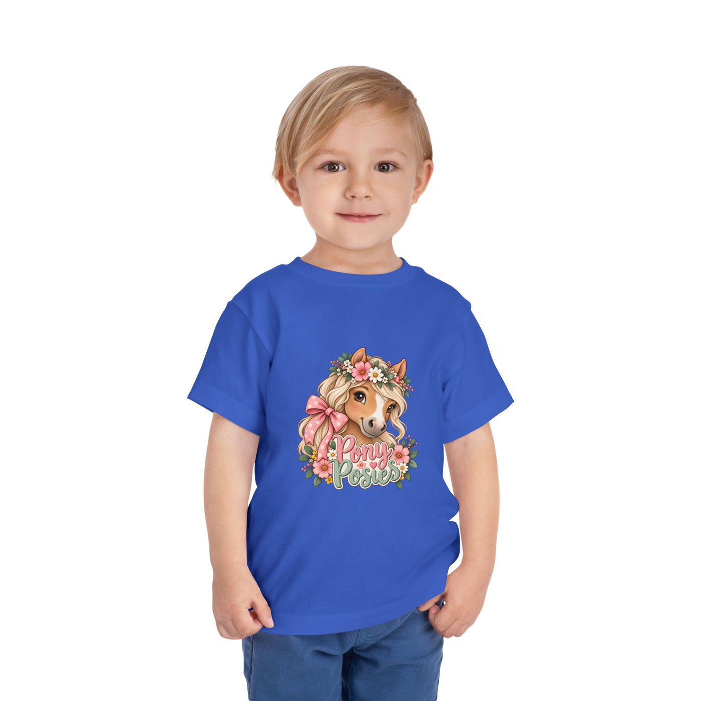 Toddler Tee — Floral Corgi "Pony Posse" Cute Dog Graphic