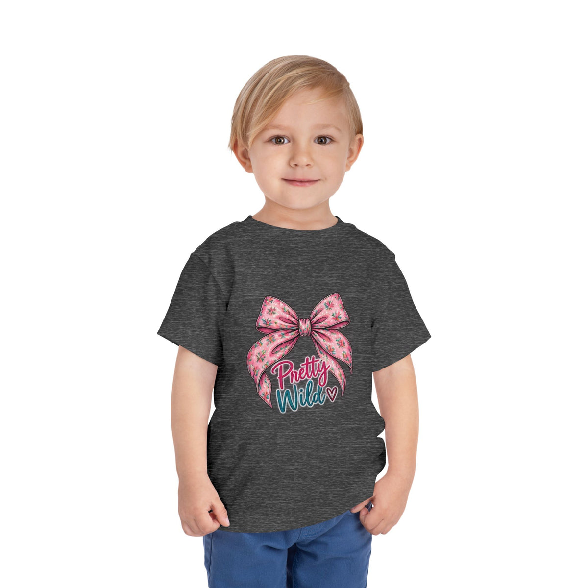 Toddler Tee — Pretty Wild Pink Bow Graphic