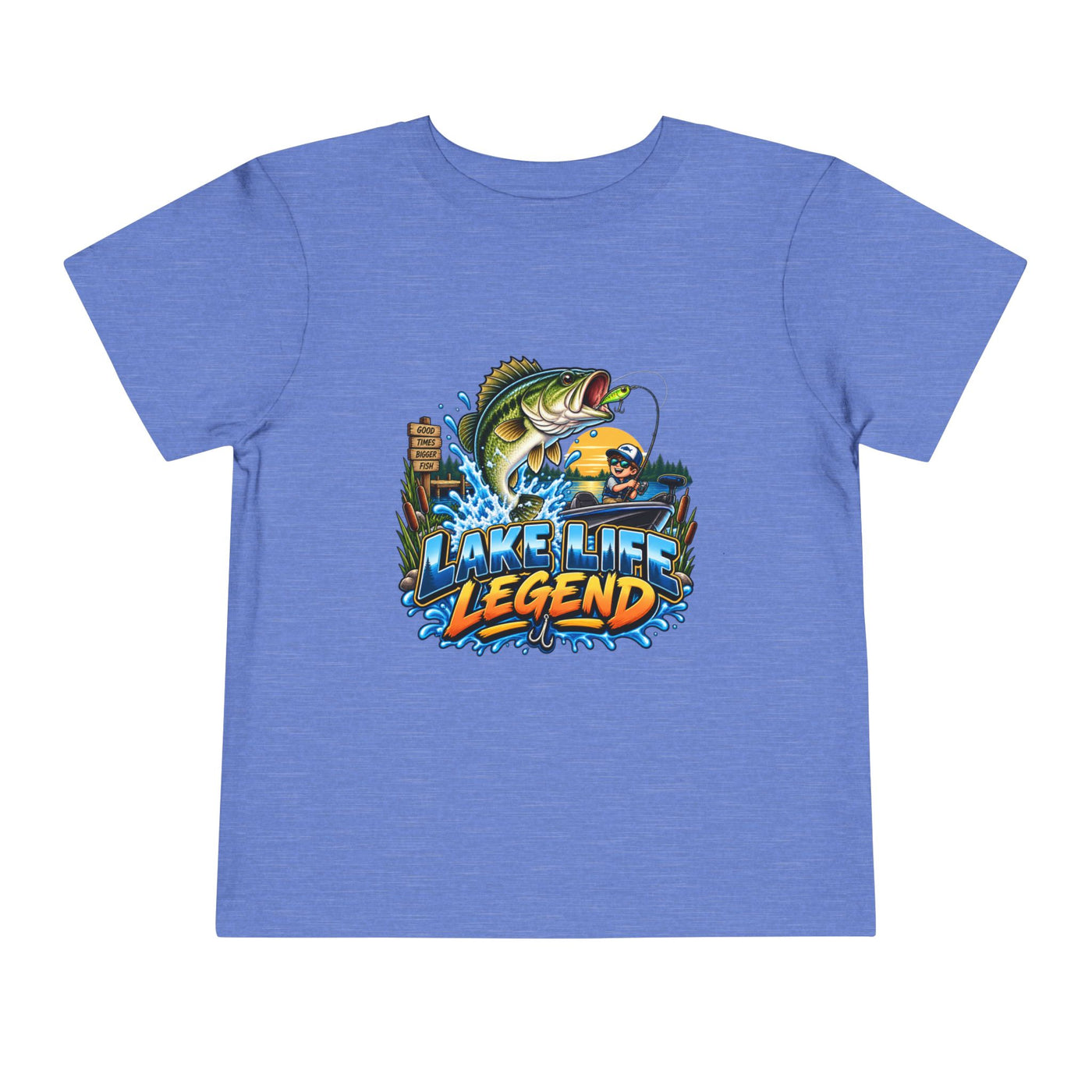 Toddler Tee — "Lake Life Legend" Fishing Graphic for Kids