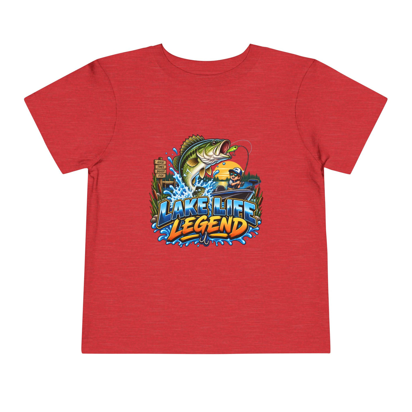 Toddler Tee — "Lake Life Legend" Fishing Graphic for Kids