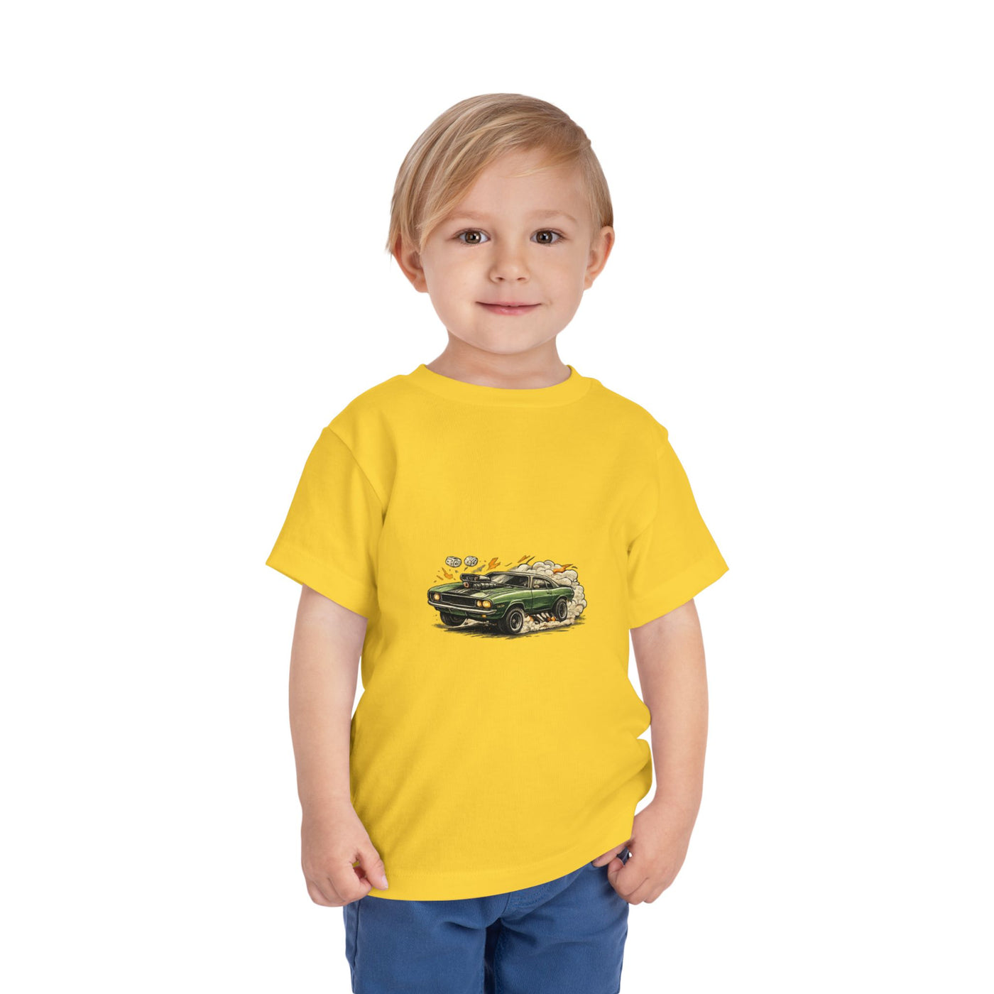 Toddler Tee – Vintage Green Truck Graphic