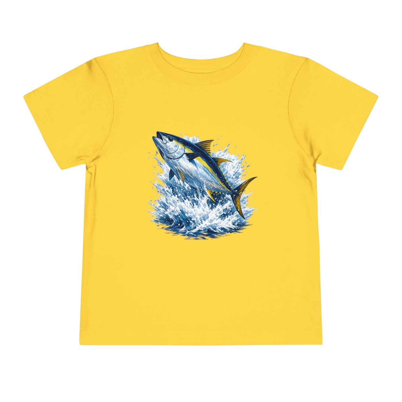 Toddler Tee — Leaping Yellowfin Tuna Splash Graphic