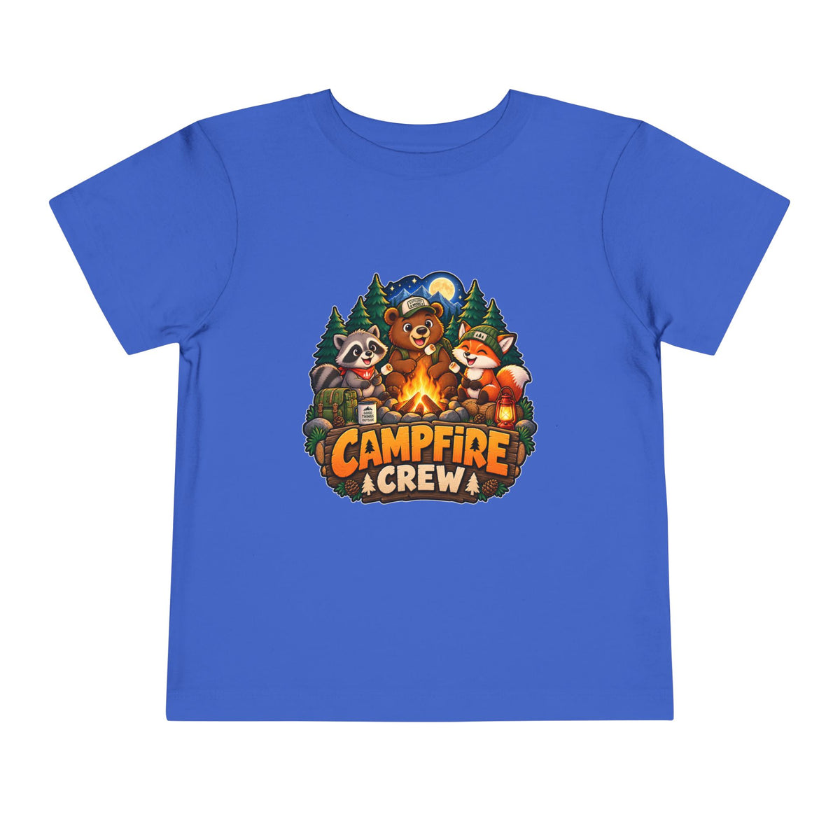Toddler Tee — "Campfire Crew" Cute Woodland Animals Camping Shirt