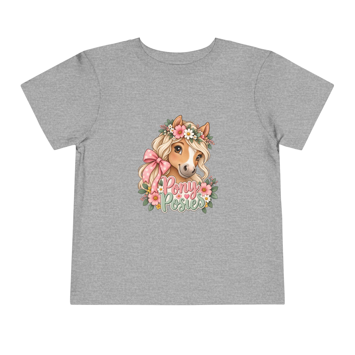 Toddler Tee — Floral Corgi "Pony Posse" Cute Dog Graphic