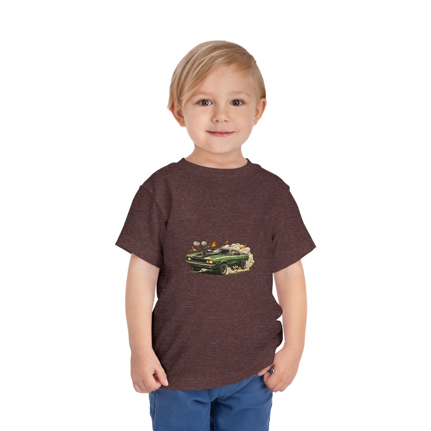 Toddler Tee – Vintage Green Truck Graphic
