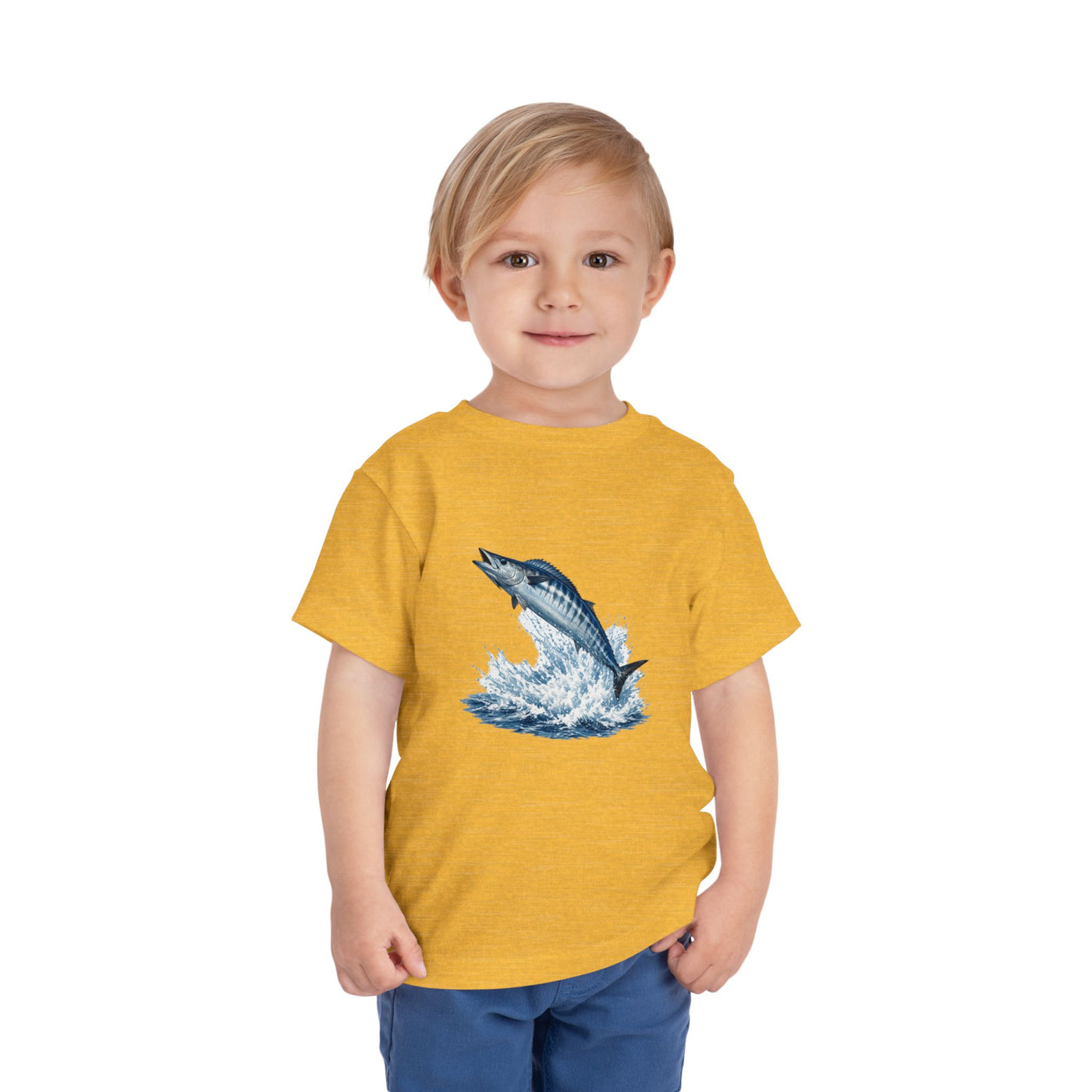 Toddler Tee - Blue Leaping Tuna Fish Graphic