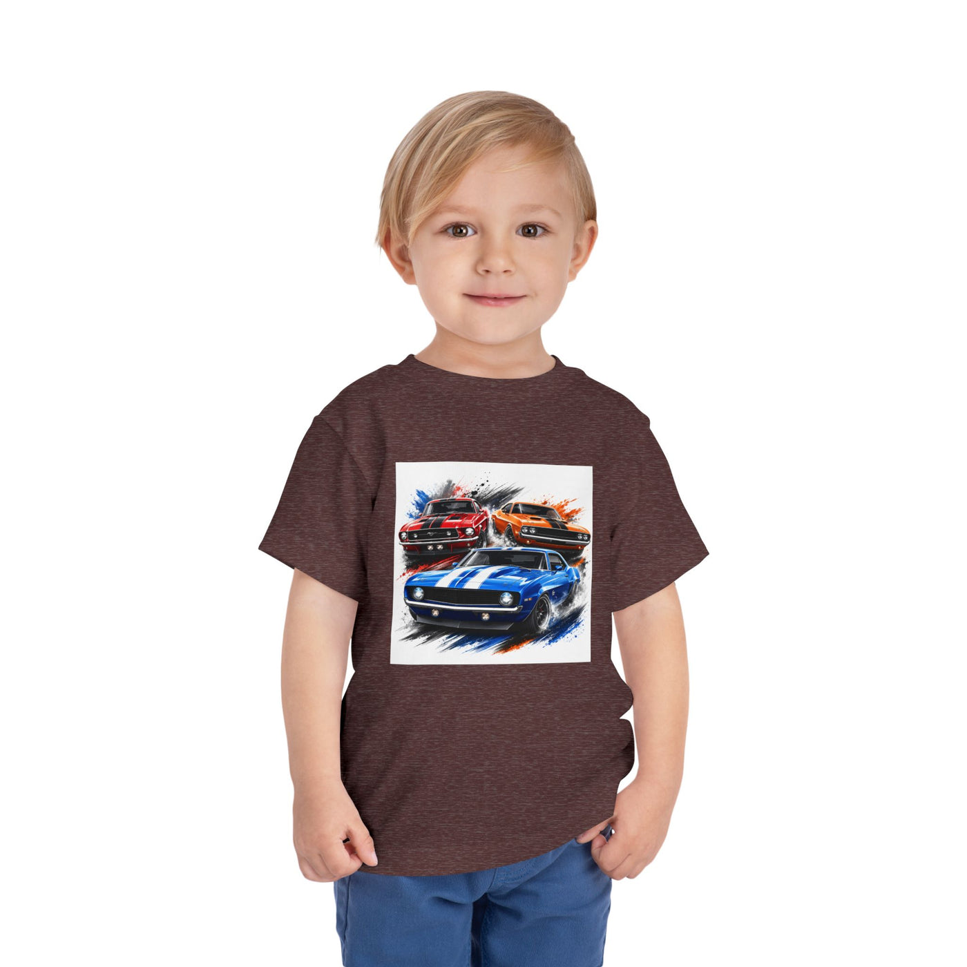 Toddler Tee — Classic Muscle Cars Race Graphic