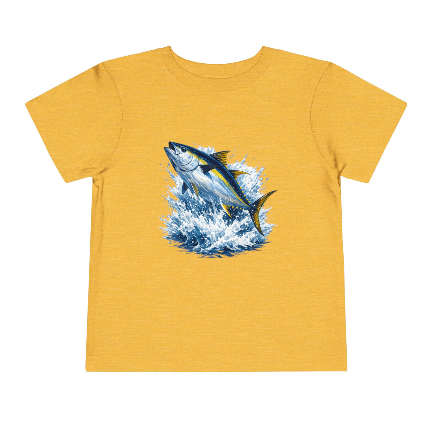 Toddler Tee — Leaping Yellowfin Tuna Splash Graphic