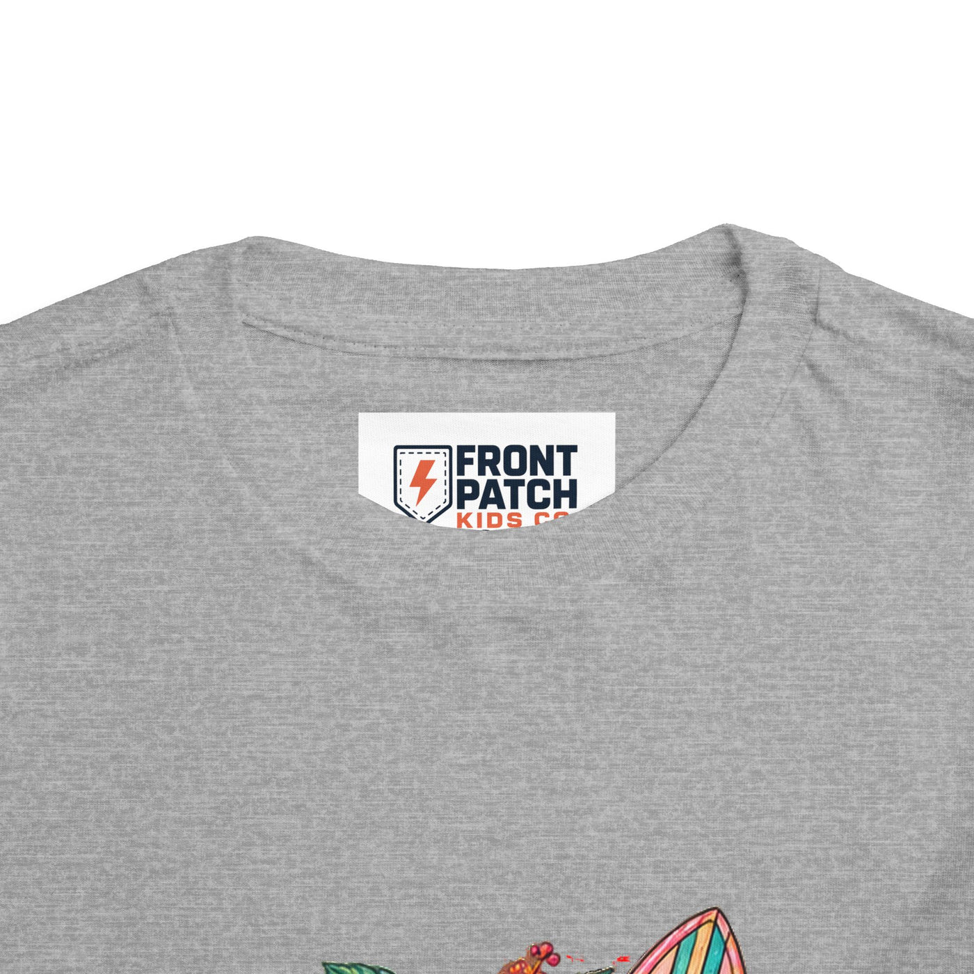 Toddler Tee — "Saltwater Girl" Surf & Hibiscus Beach Graphic