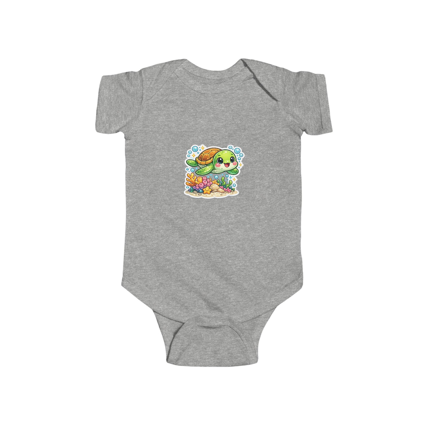 Baby Bodysuit – Cute Sea Turtle & Seashells Infant Onesie