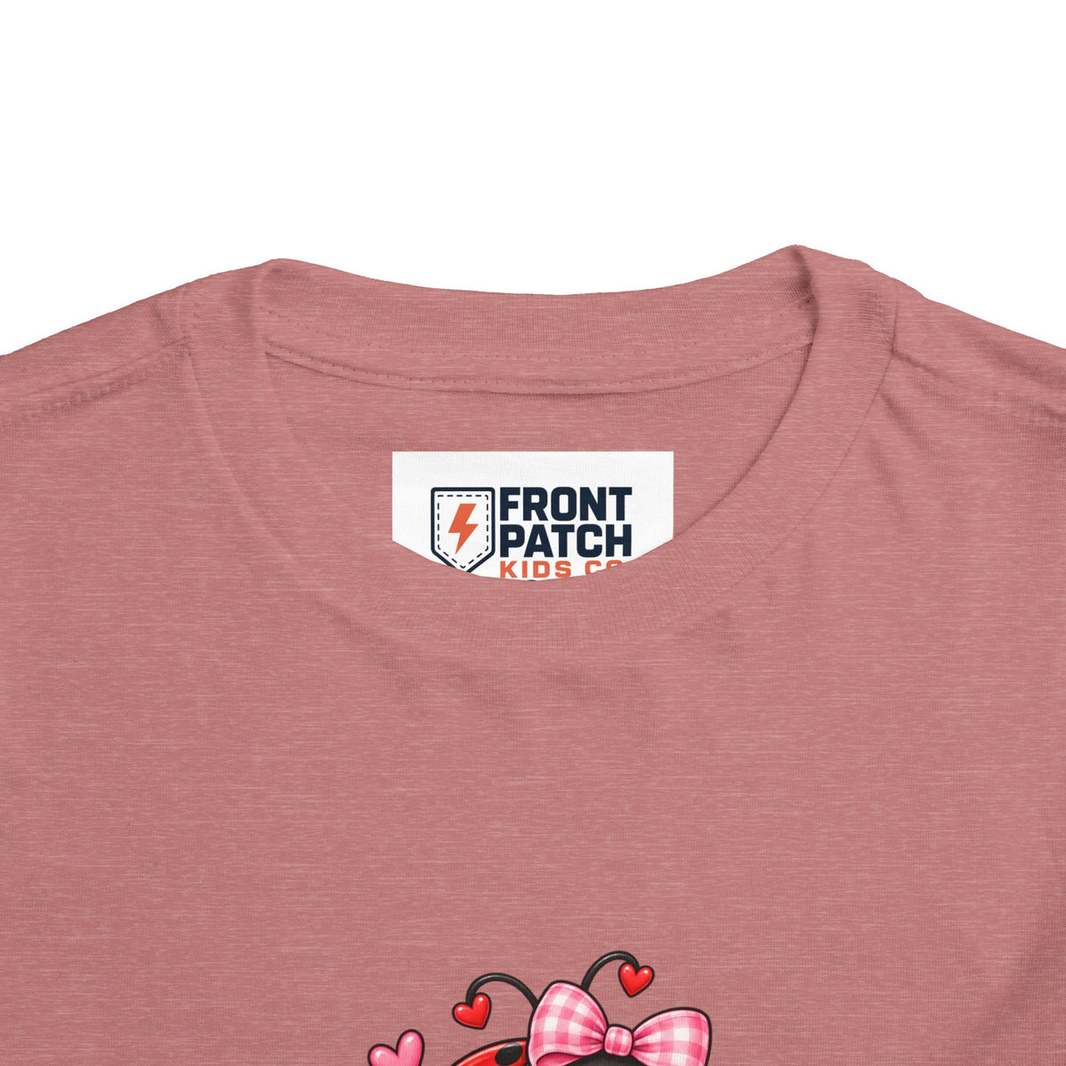 Cute Ladybug Toddler Tee — "Lucky Little Ladybug" Floral Graphic