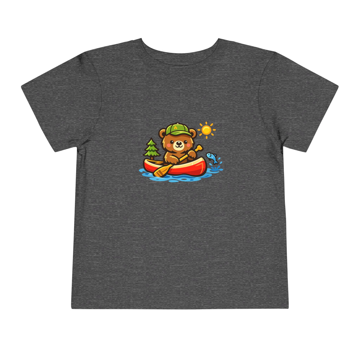 Toddler Tee — Cute Bear Canoeing Graphic Shirt | Kids Outdoor Adventure Top