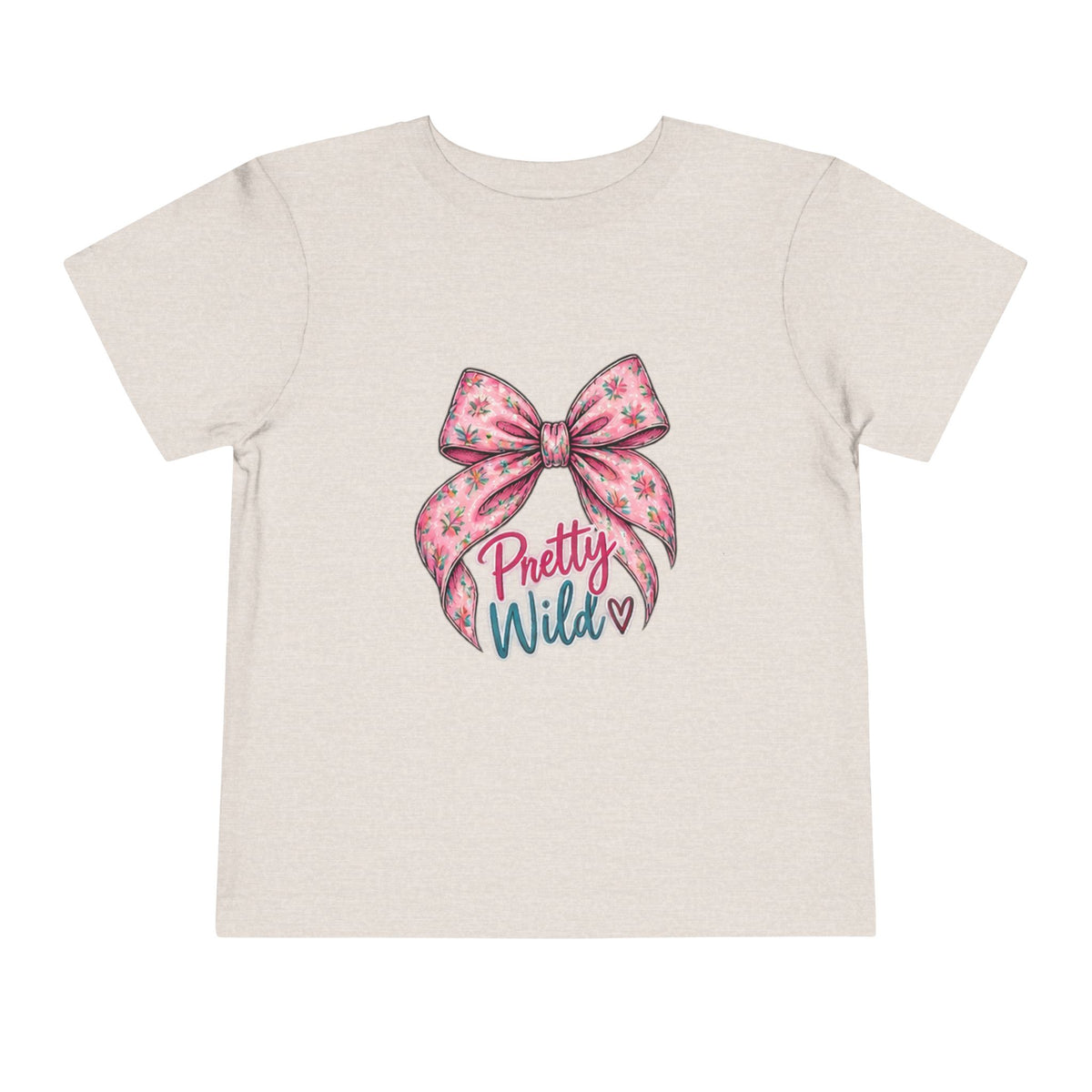 Toddler Tee — Pretty Wild Pink Bow Graphic