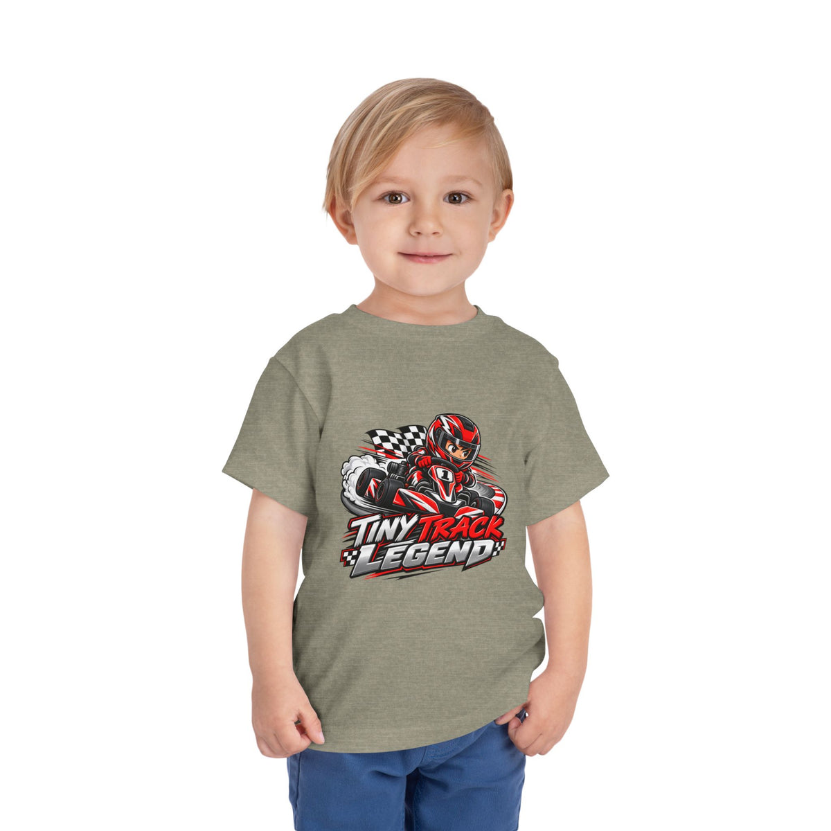 Toddler Tee — "Tiny Track Legend" Racing Car Graphic