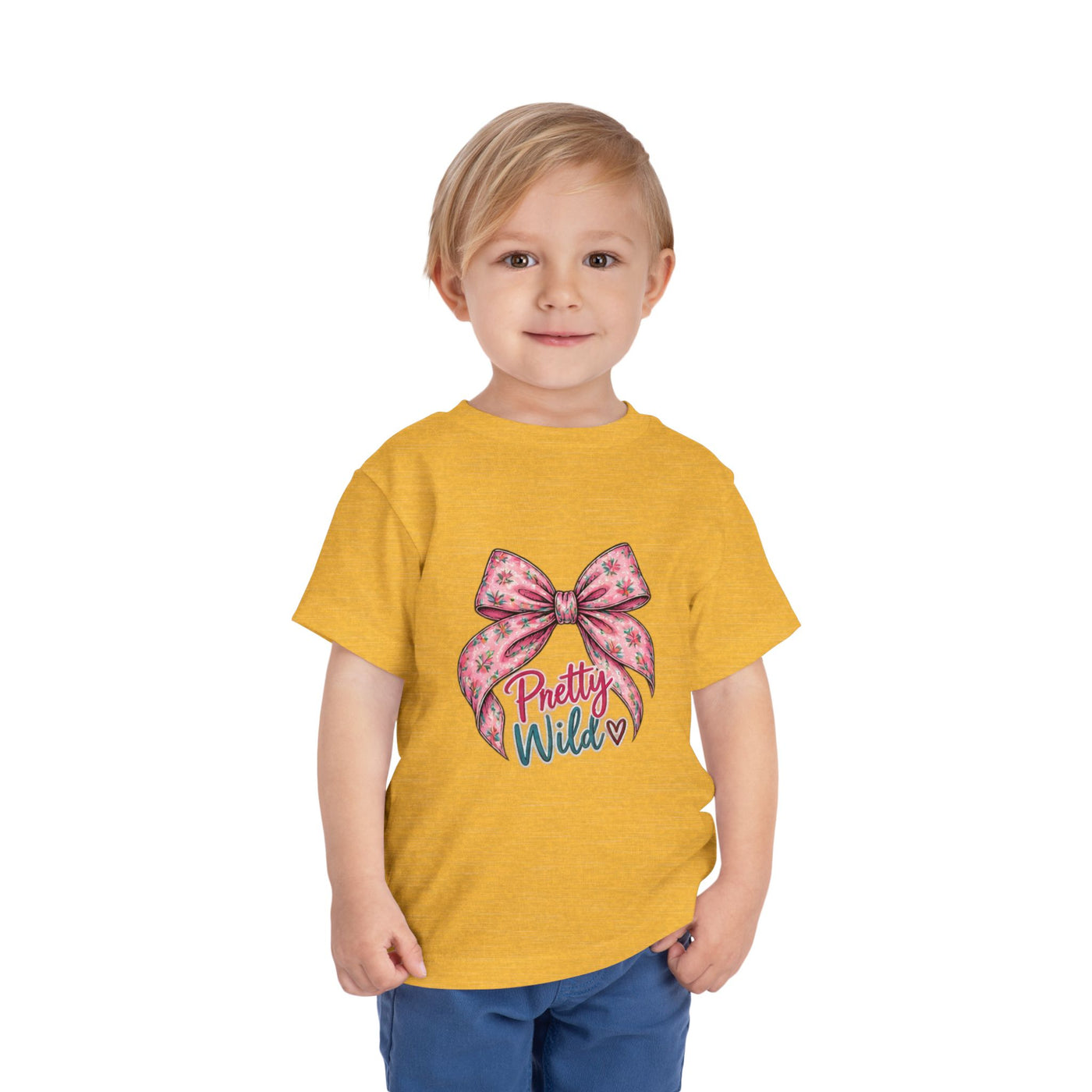 Toddler Tee — Pretty Wild Pink Bow Graphic