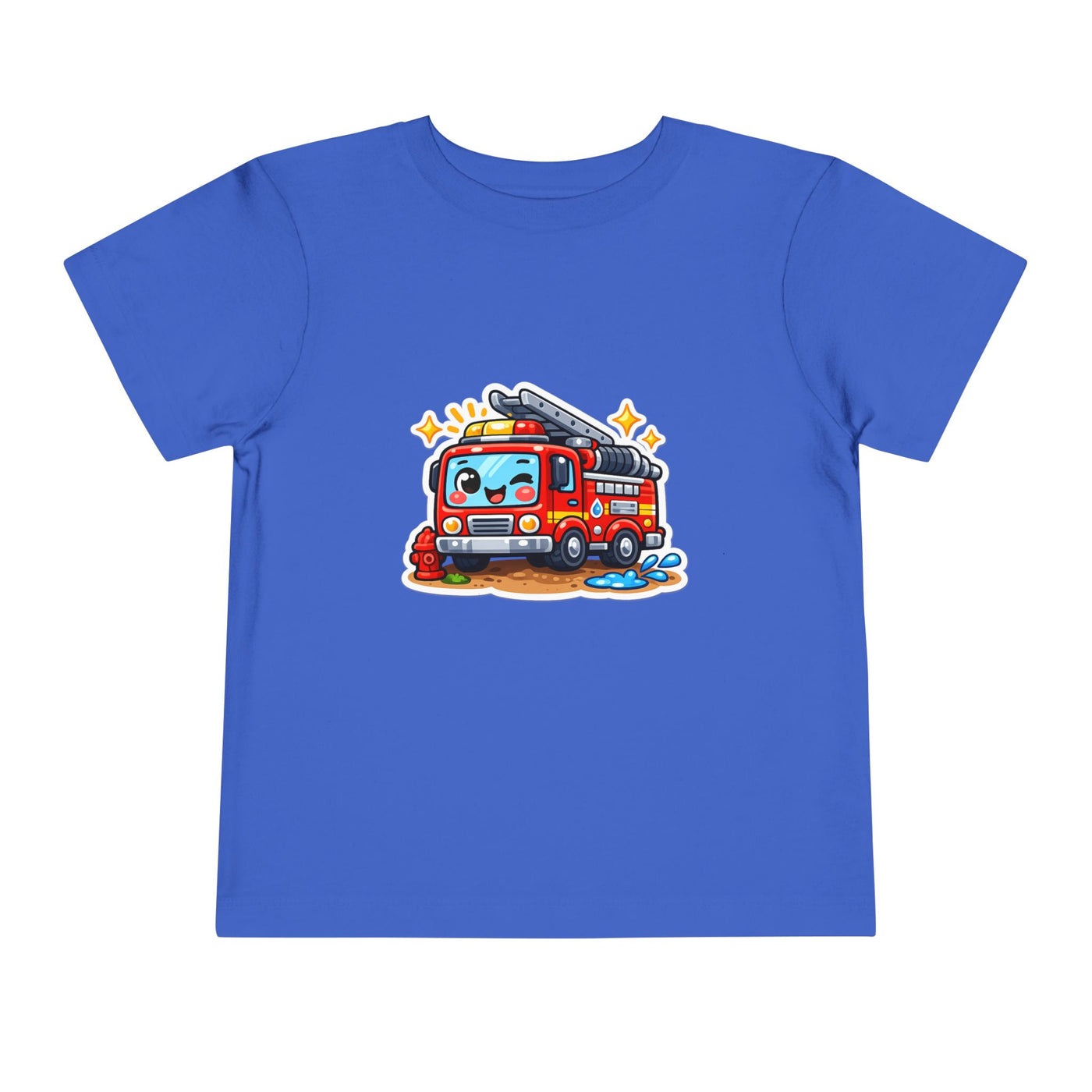 Toddler Tee — Cute Cartoon Fire Truck Graphic Shirt for Kids