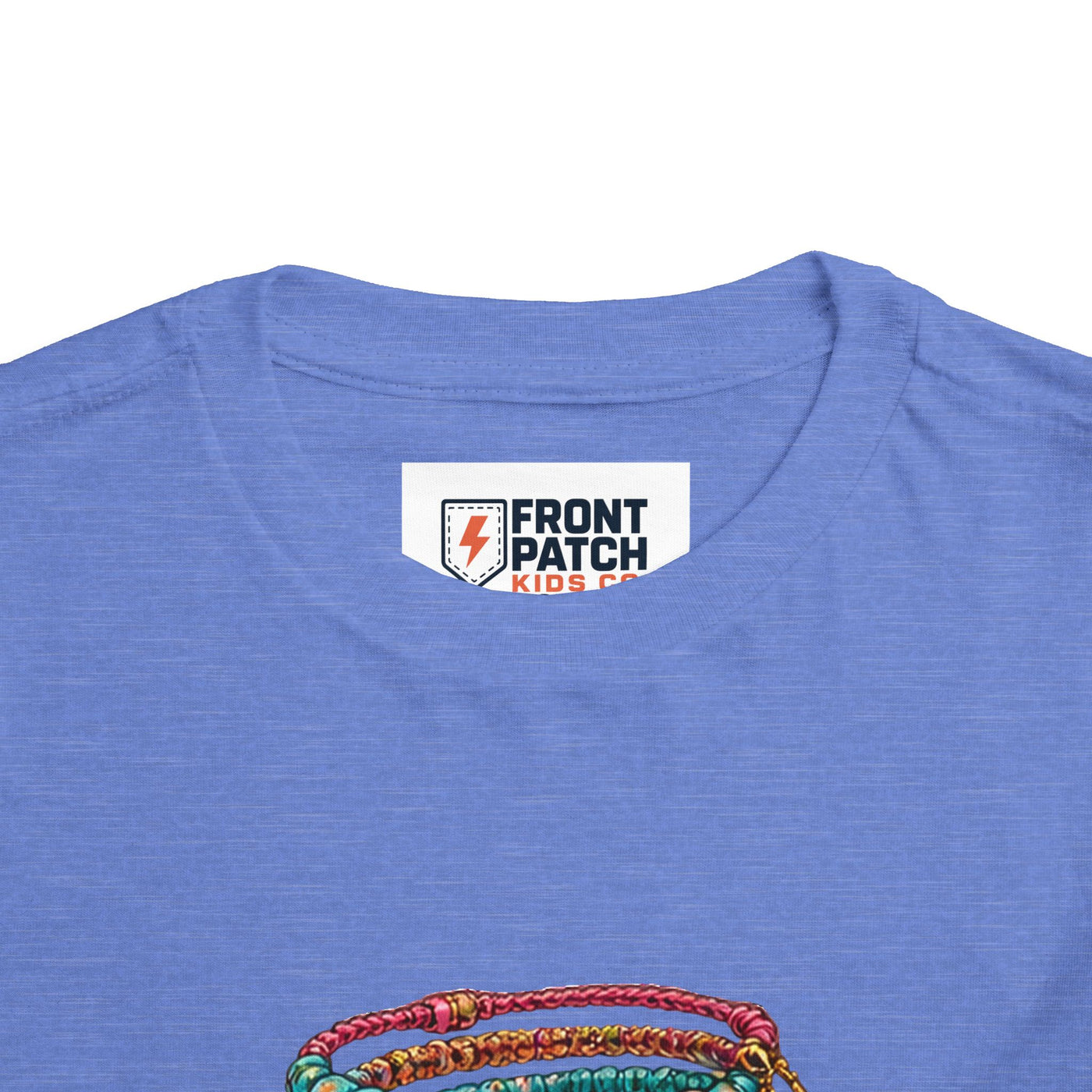 Toddler Tee — 'Sunkissed, Kind, Brave, Happy' Seashell Bracelet Graphic