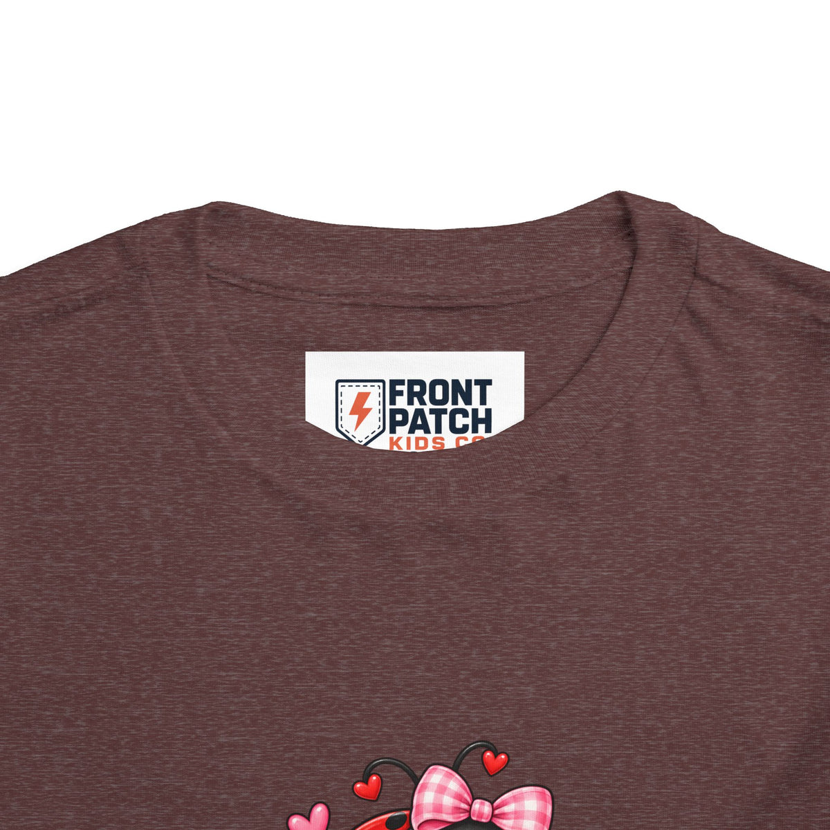 Cute Ladybug Toddler Tee — "Lucky Little Ladybug" Floral Graphic