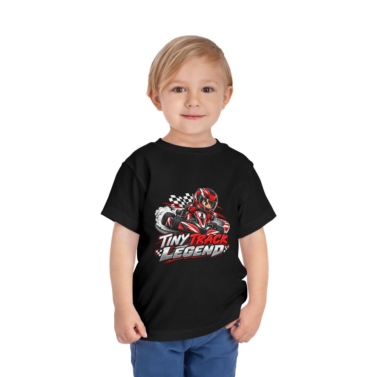 Toddler Tee — "Tiny Track Legend" Racing Car Graphic
