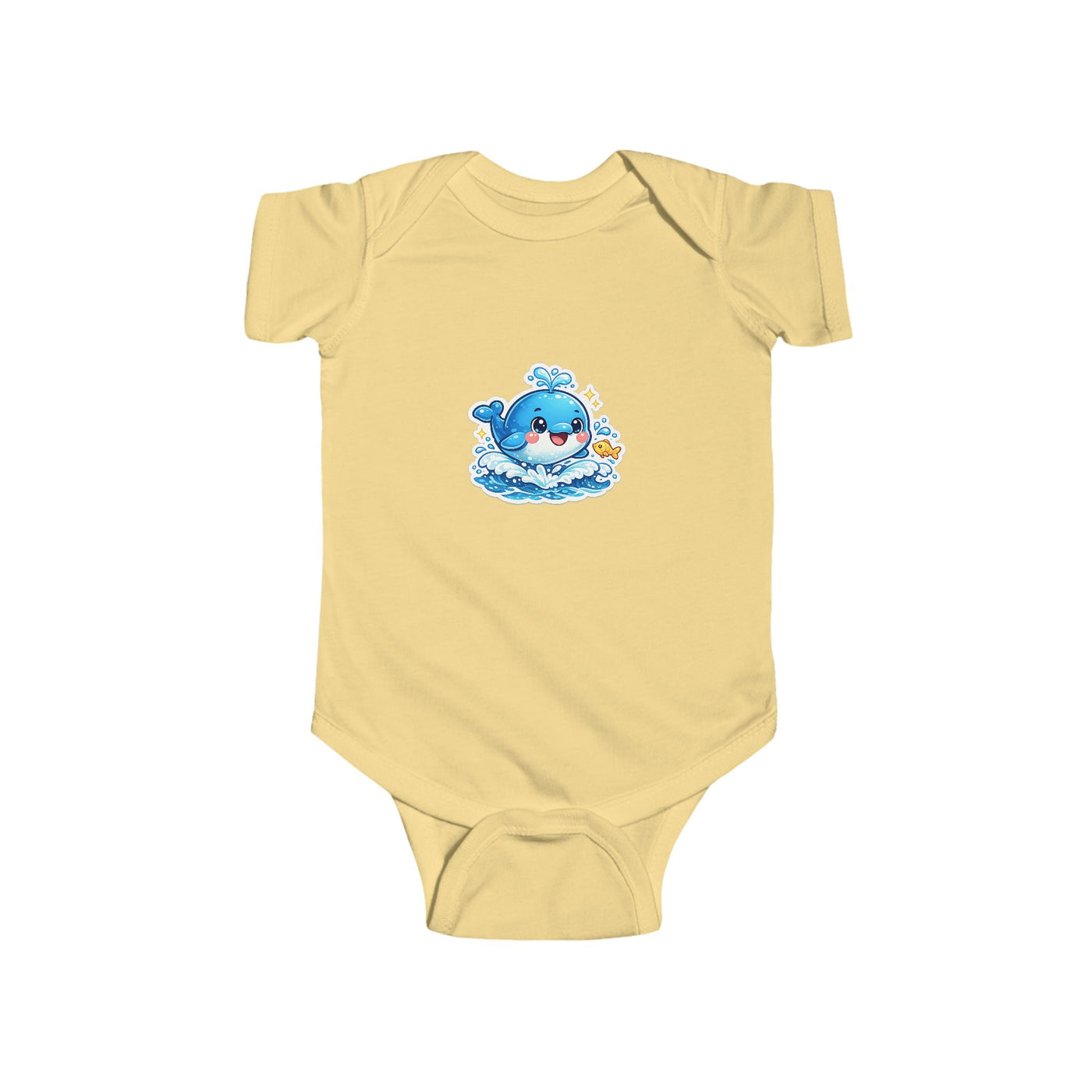 Cute Blue Whale Baby Bodysuit — Infant Onesie with Playful Ocean Design
