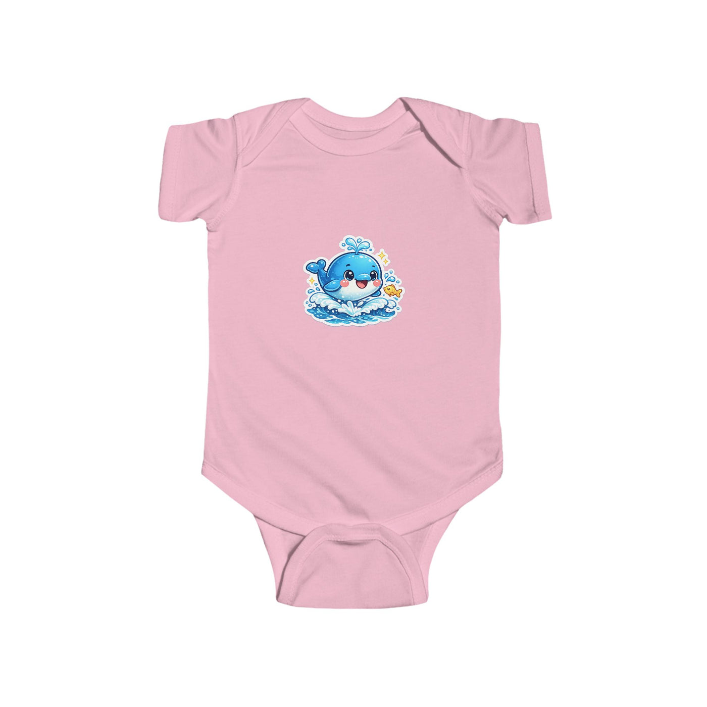 Cute Blue Whale Baby Bodysuit — Infant Onesie with Playful Ocean Design