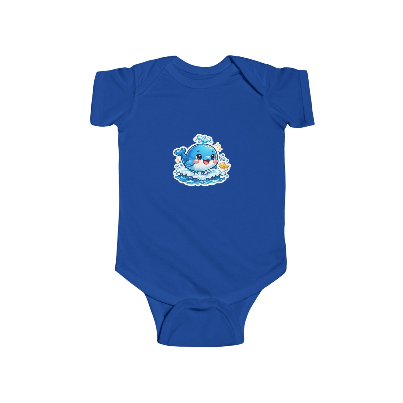 Cute Blue Whale Baby Bodysuit — Infant Onesie with Playful Ocean Design