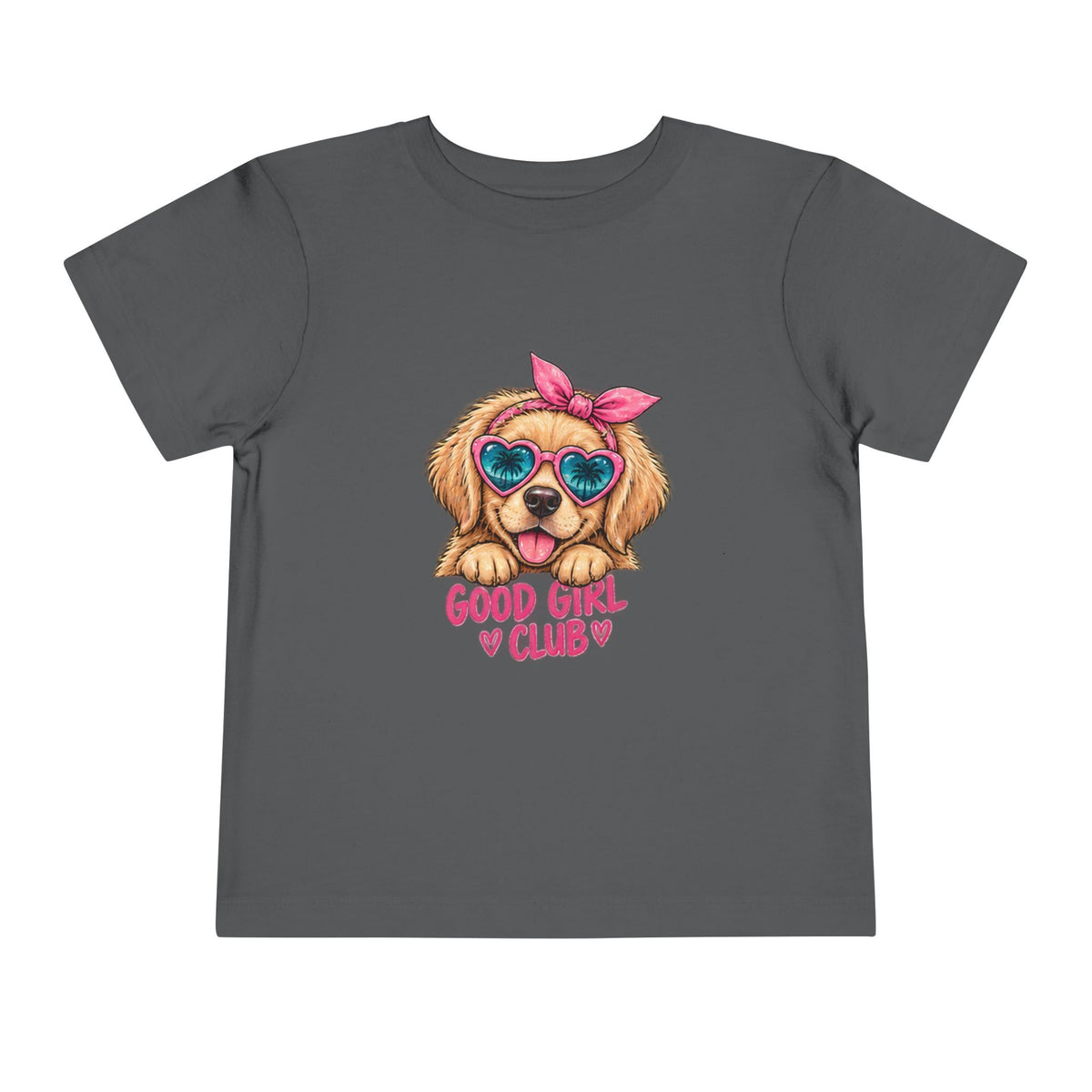 Toddler Tee — "Good Girl Club" Puppy Graphic Kids T‑Shirt