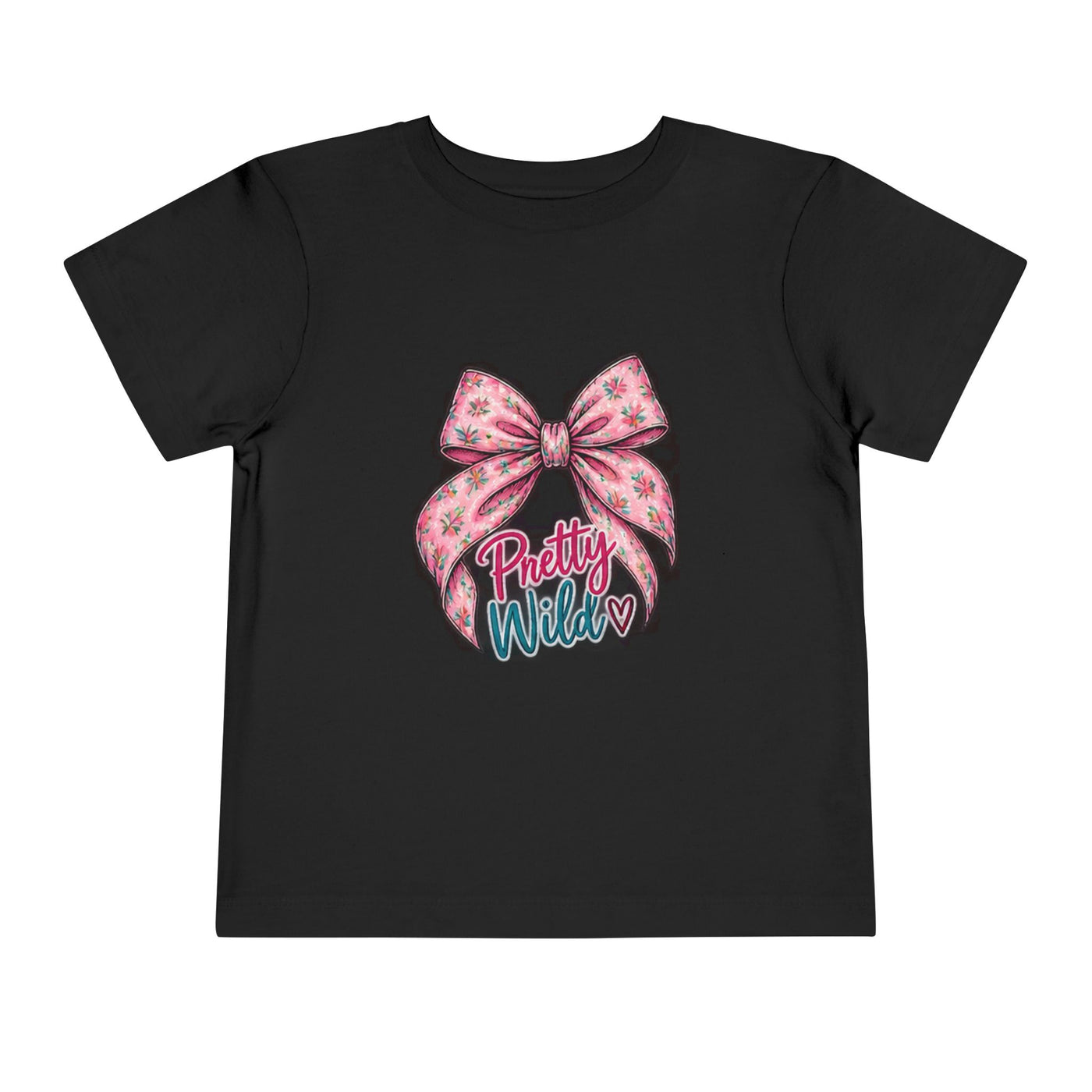 Toddler Tee — Pretty Wild Pink Bow Graphic