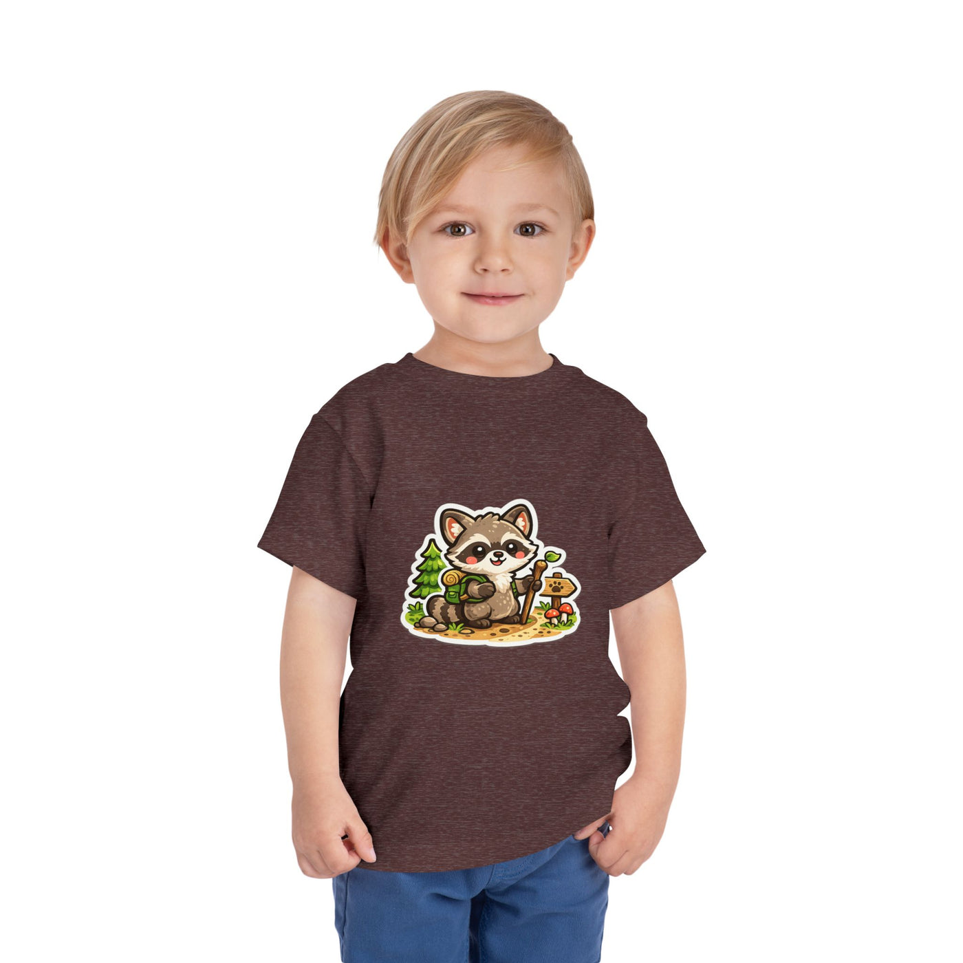 Toddler Tee — Cute Forest Raccoon Kids Shirt