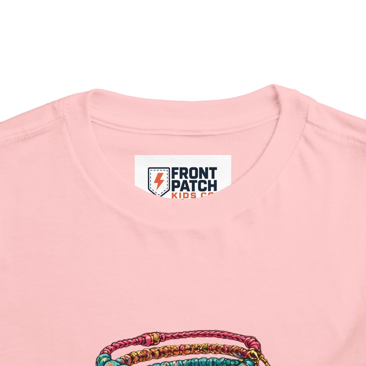 Toddler Tee — 'Sunkissed, Kind, Brave, Happy' Seashell Bracelet Graphic