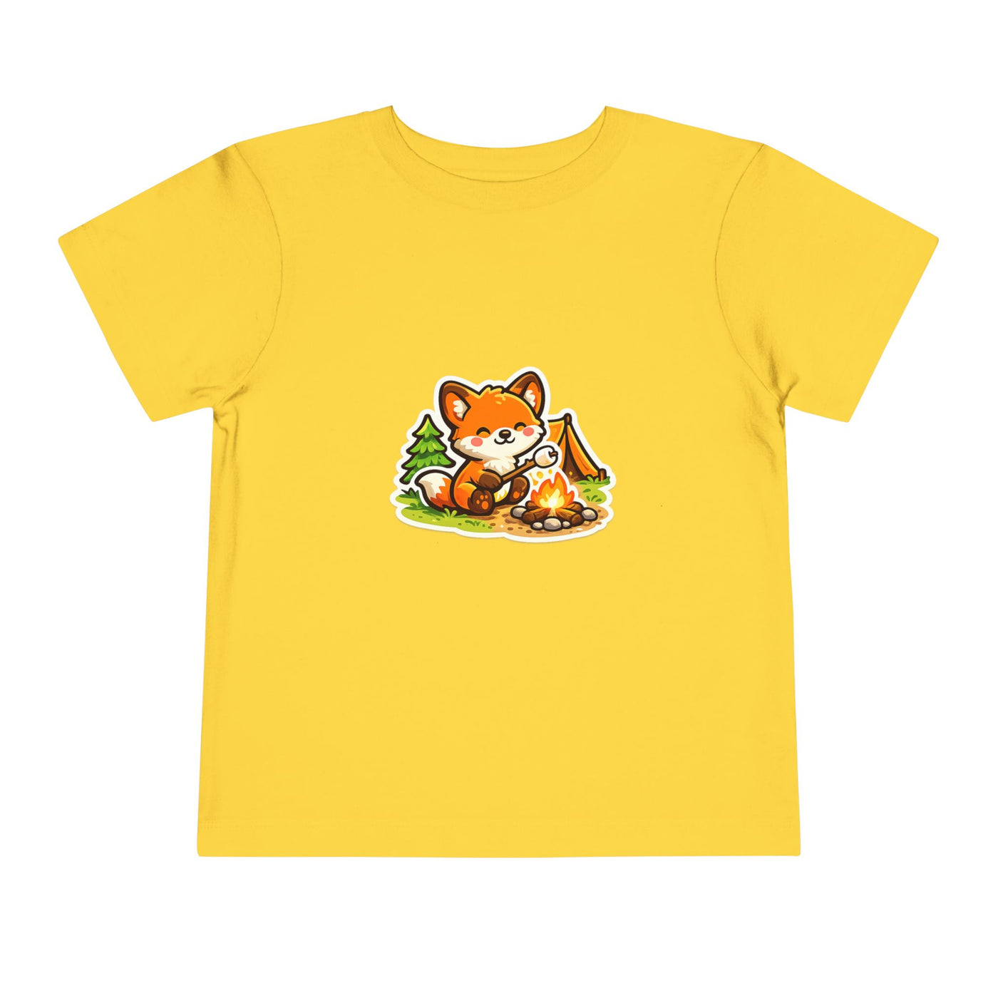 Toddler Tee — Cute Fox Camping Graphic Shirt